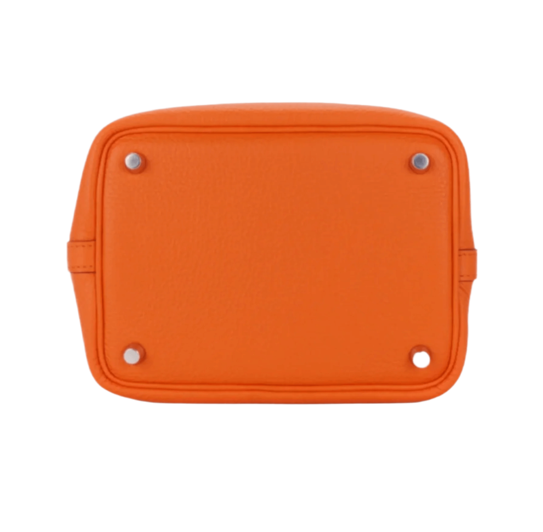 Hermès Picotin Lock 18 in Orange Minium Clemence leather with Rose Azalée Swift leather interior and palladium hardware