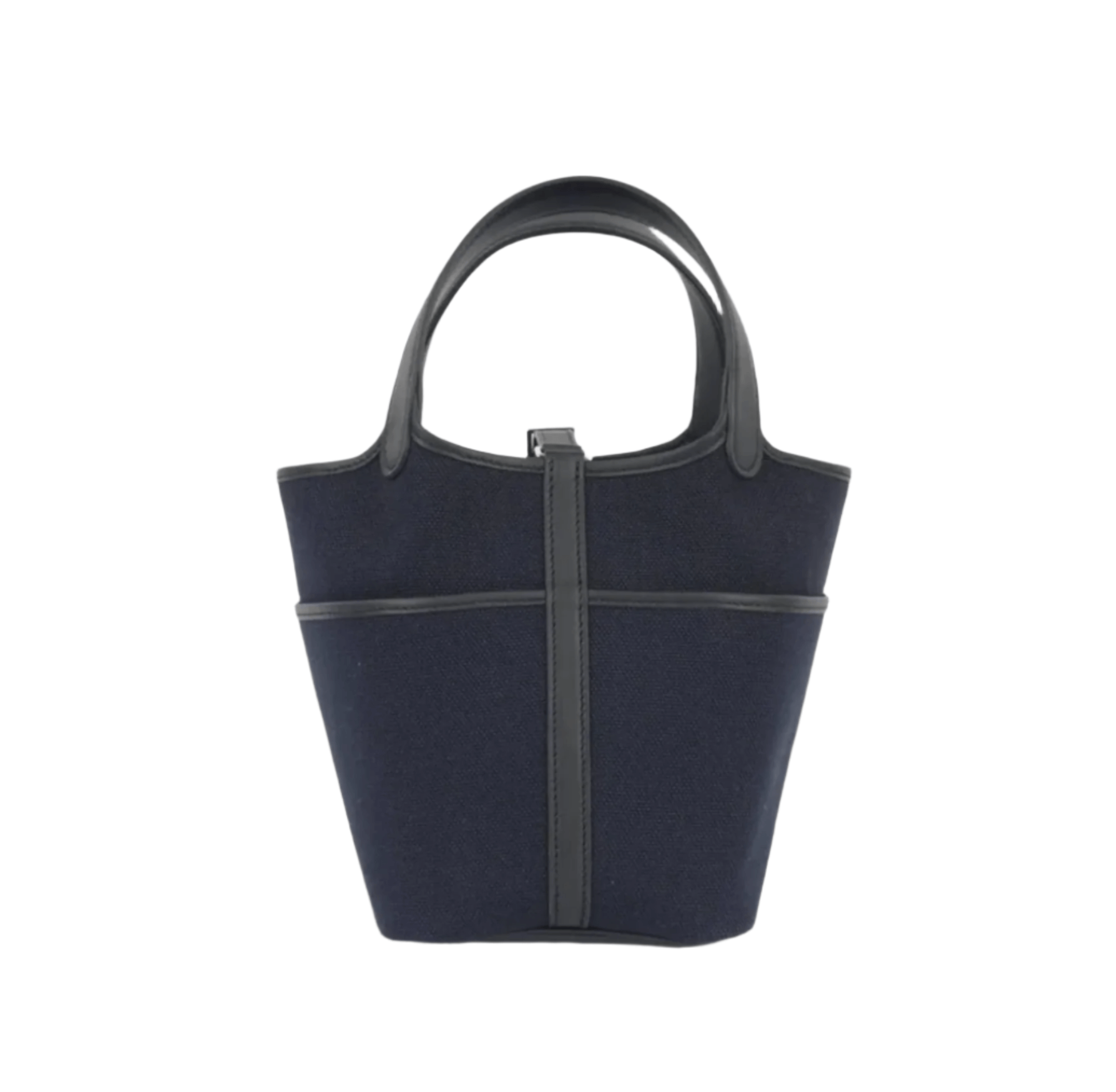 Hermès Picotin Cargo 18 in Bleu Nuit canvas and leather with palladium hardware 