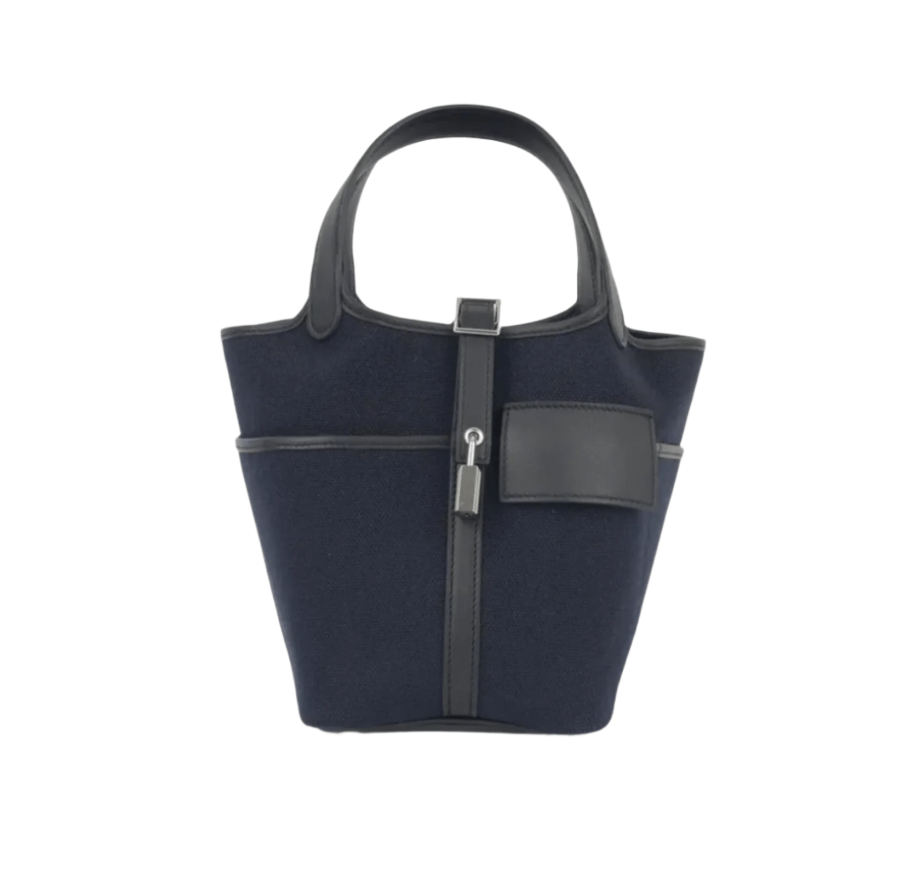 Hermès Picotin Cargo 18 in Bleu Nuit canvas and leather with palladium hardware