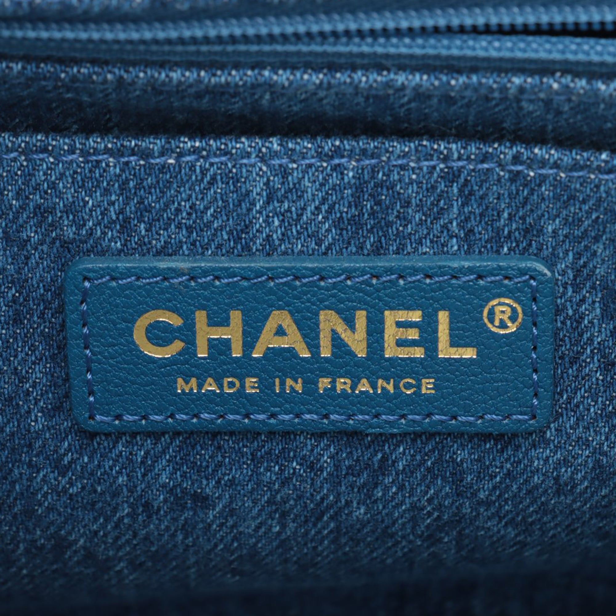 Chanel Medium Shearling Denim Egypt Hieroglyph Single Flap - image 6