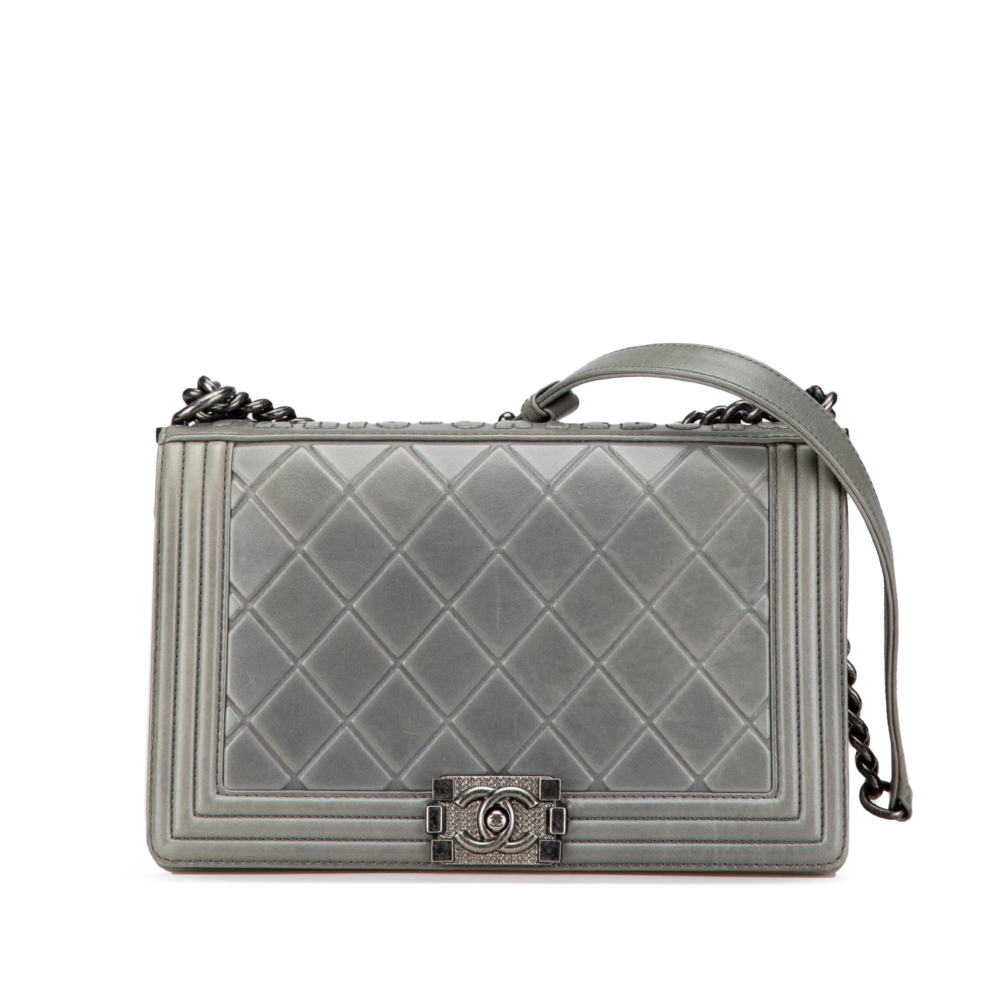 Chanel Paris Salzburg Medium Embossed Calfskin Boy Flap - image 1