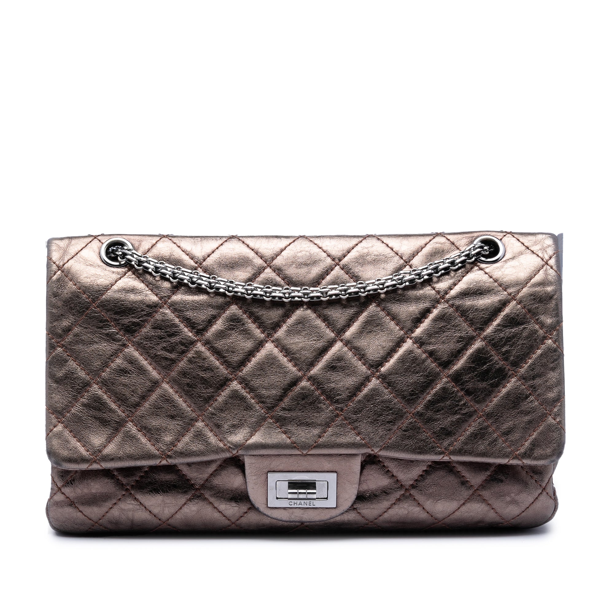 Chanel Metallic Aged Calfskin Reissue 2.55 Double Flap 227 - image 1