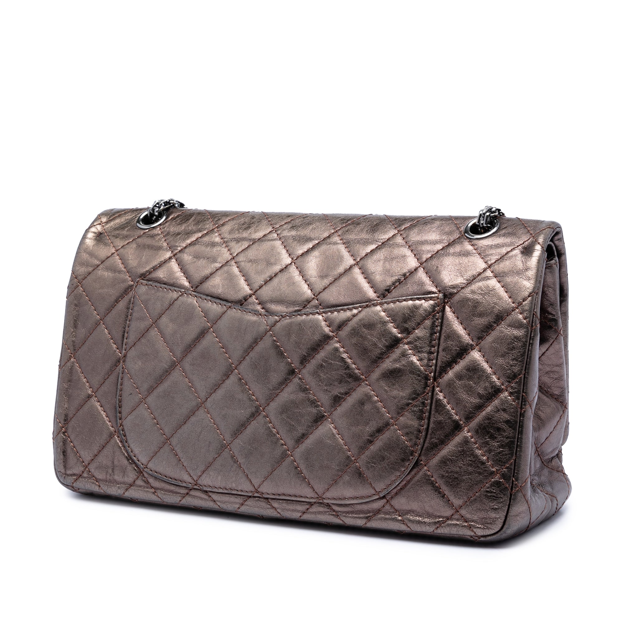Chanel Metallic Aged Calfskin Reissue 2.55 Double Flap 227 - image 2