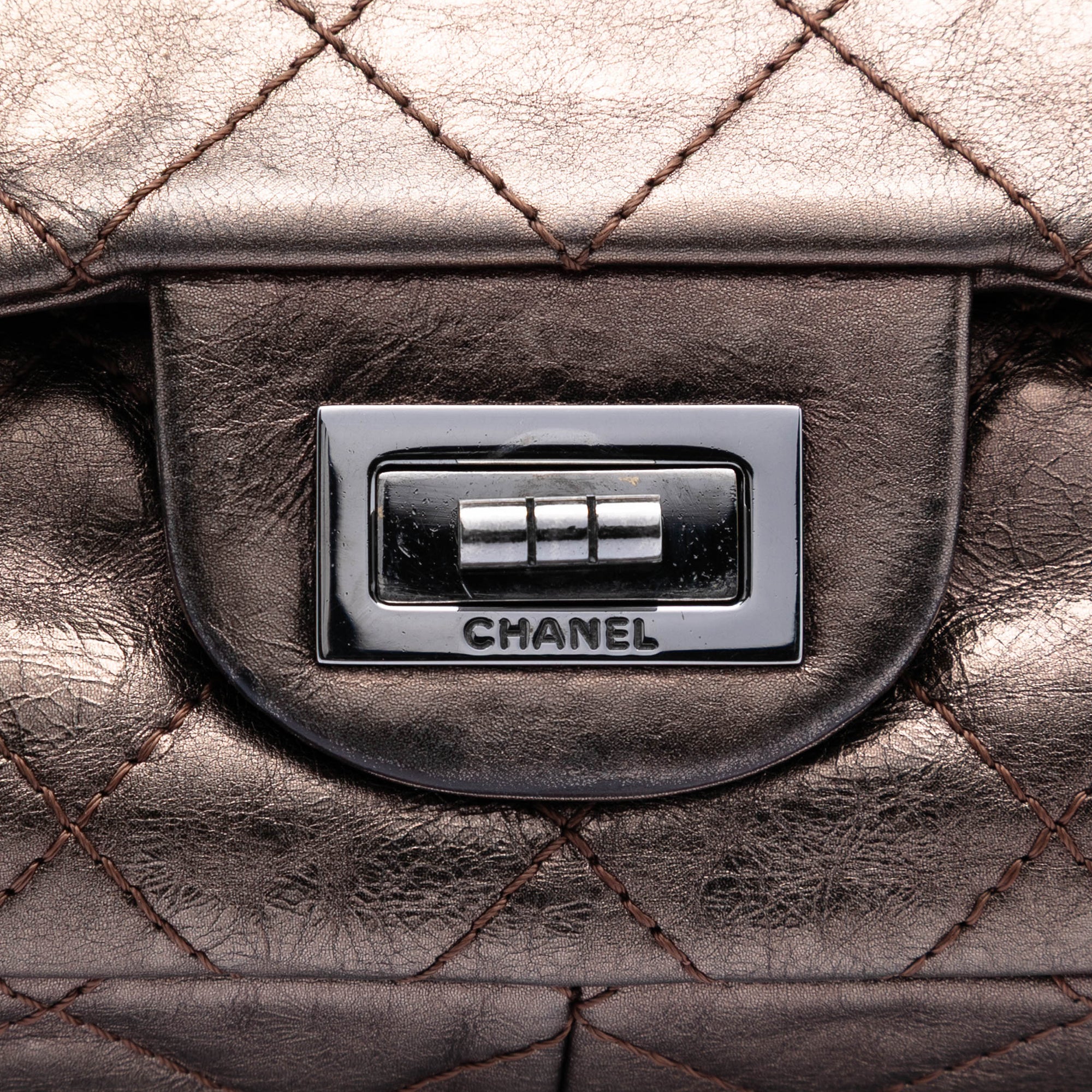 Chanel Metallic Aged Calfskin Reissue 2.55 Double Flap 227 - image 5