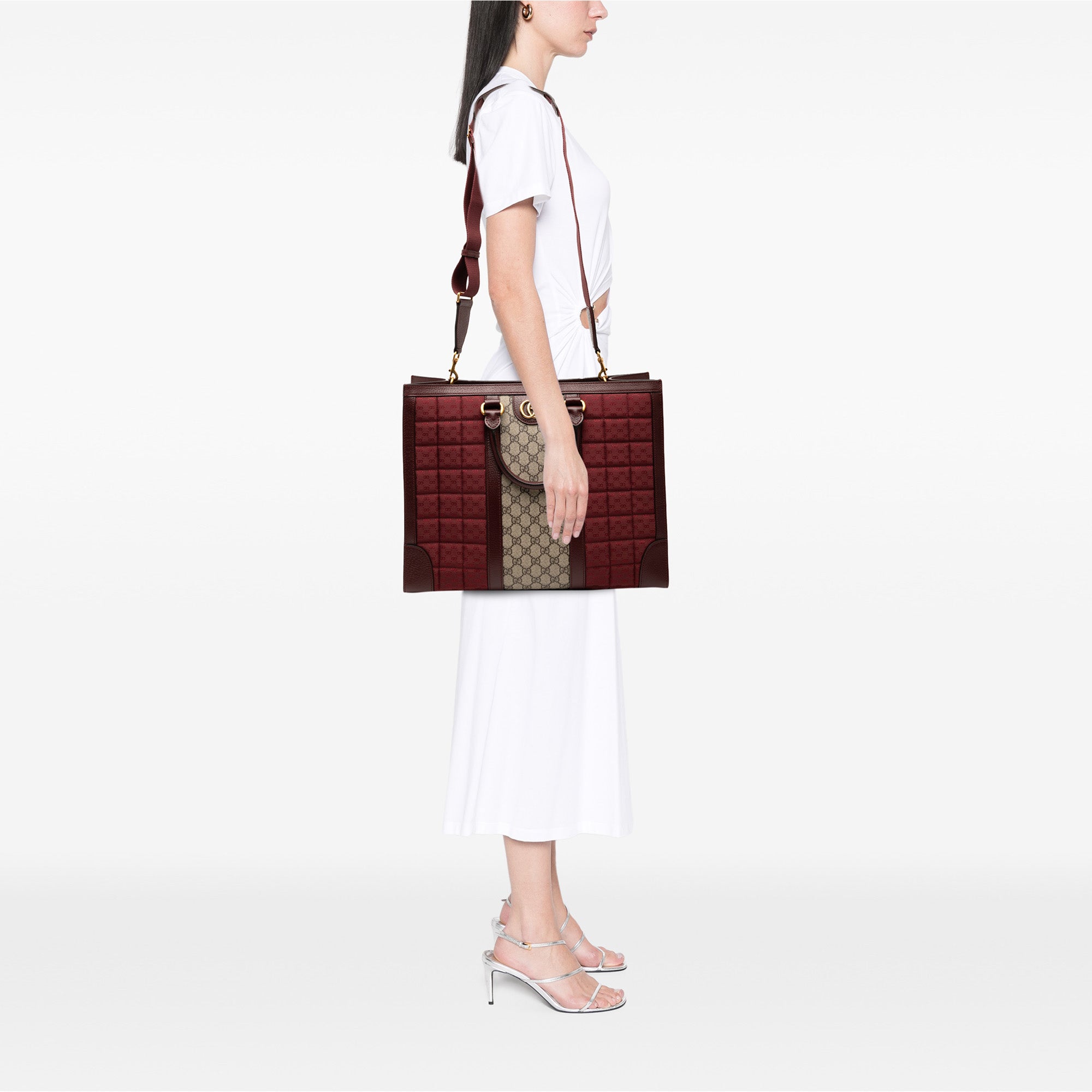 Gucci Large GG Supreme and Quilted Mini GG Canvas Ophidia Convertible Tote - image 7