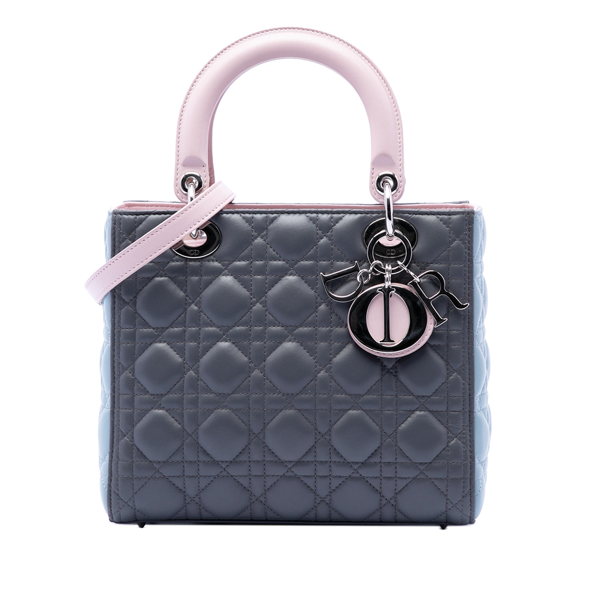 Dior Medium Tricolor Lambskin Cannage Lady Dior - image 1