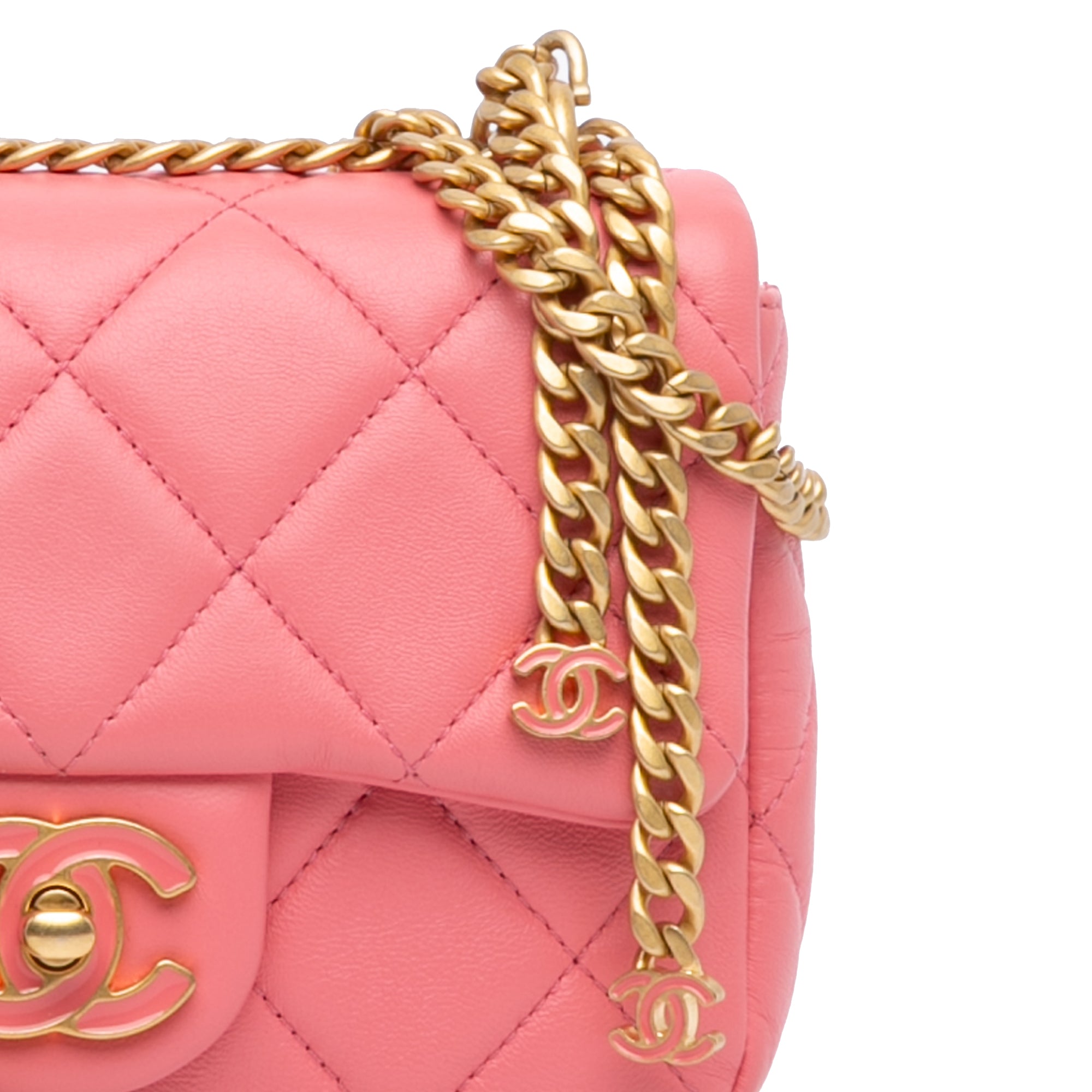 Chanel Mini Lambskin Pending CC Flap - image 7