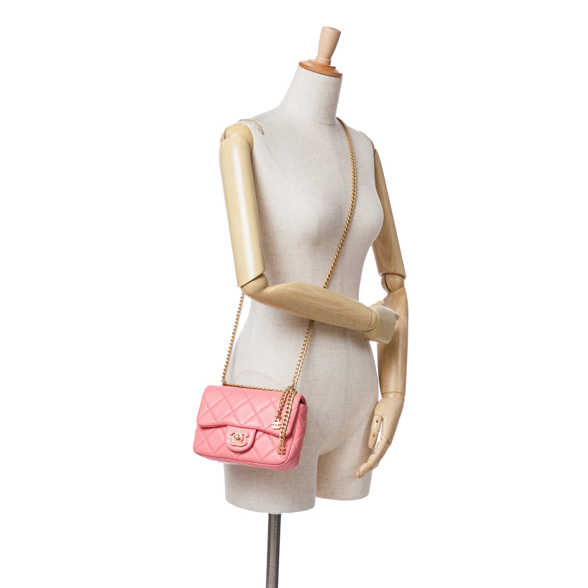 Chanel Mini Lambskin Pending CC Flap - image 9