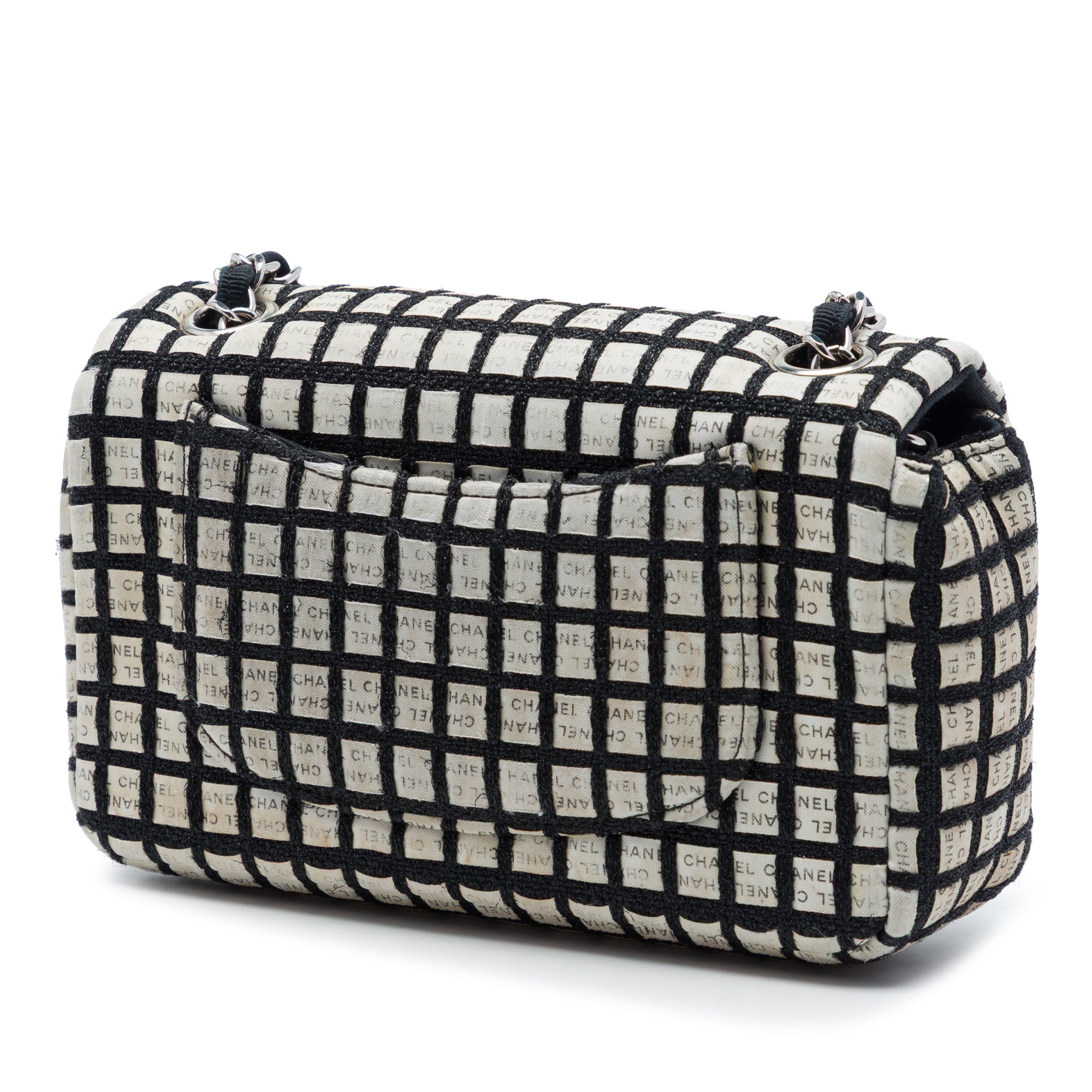 Chanel Mini Rectangular Tweed and Ribbon Logo Single Flap - image 2