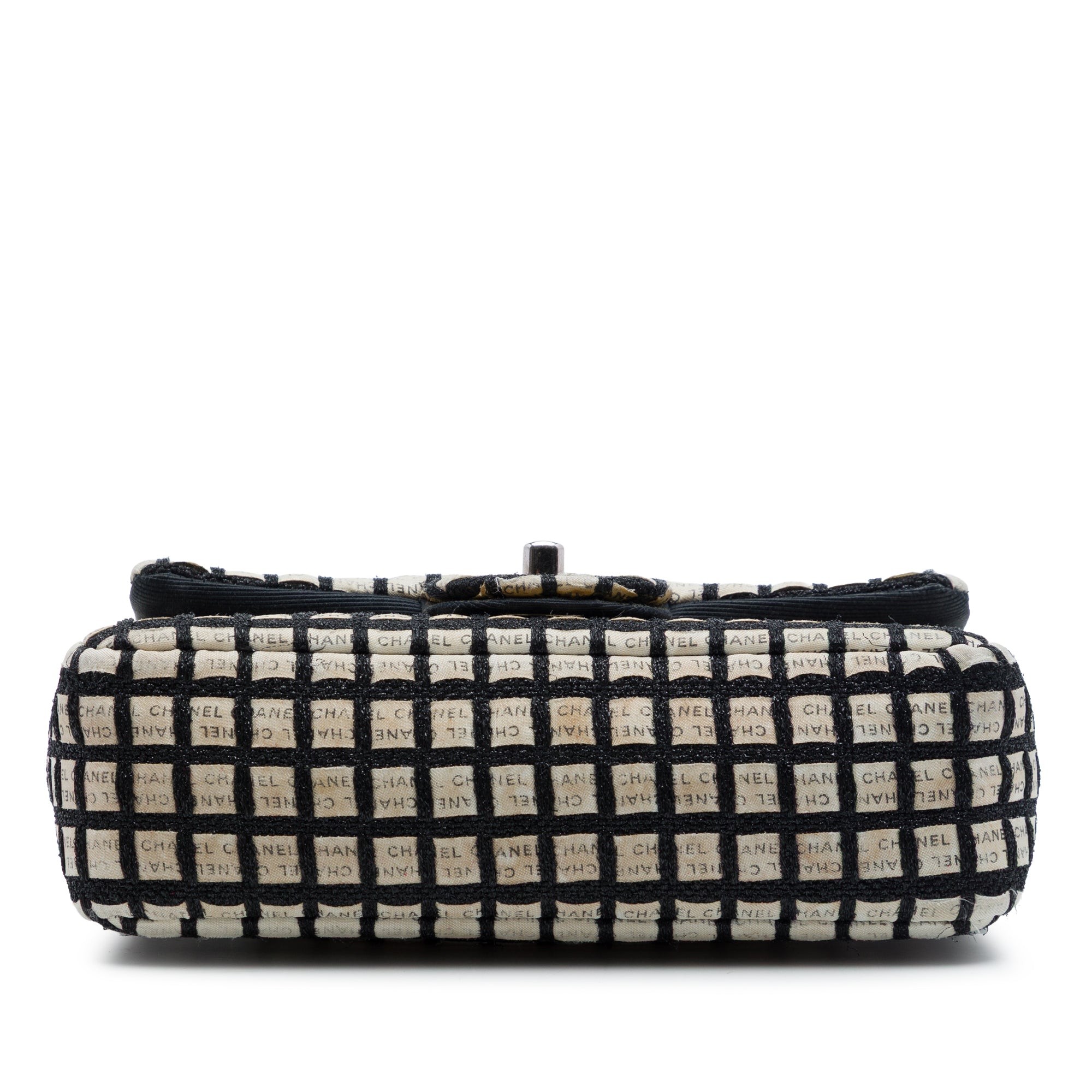 Chanel Mini Rectangular Tweed and Ribbon Logo Single Flap - image 3