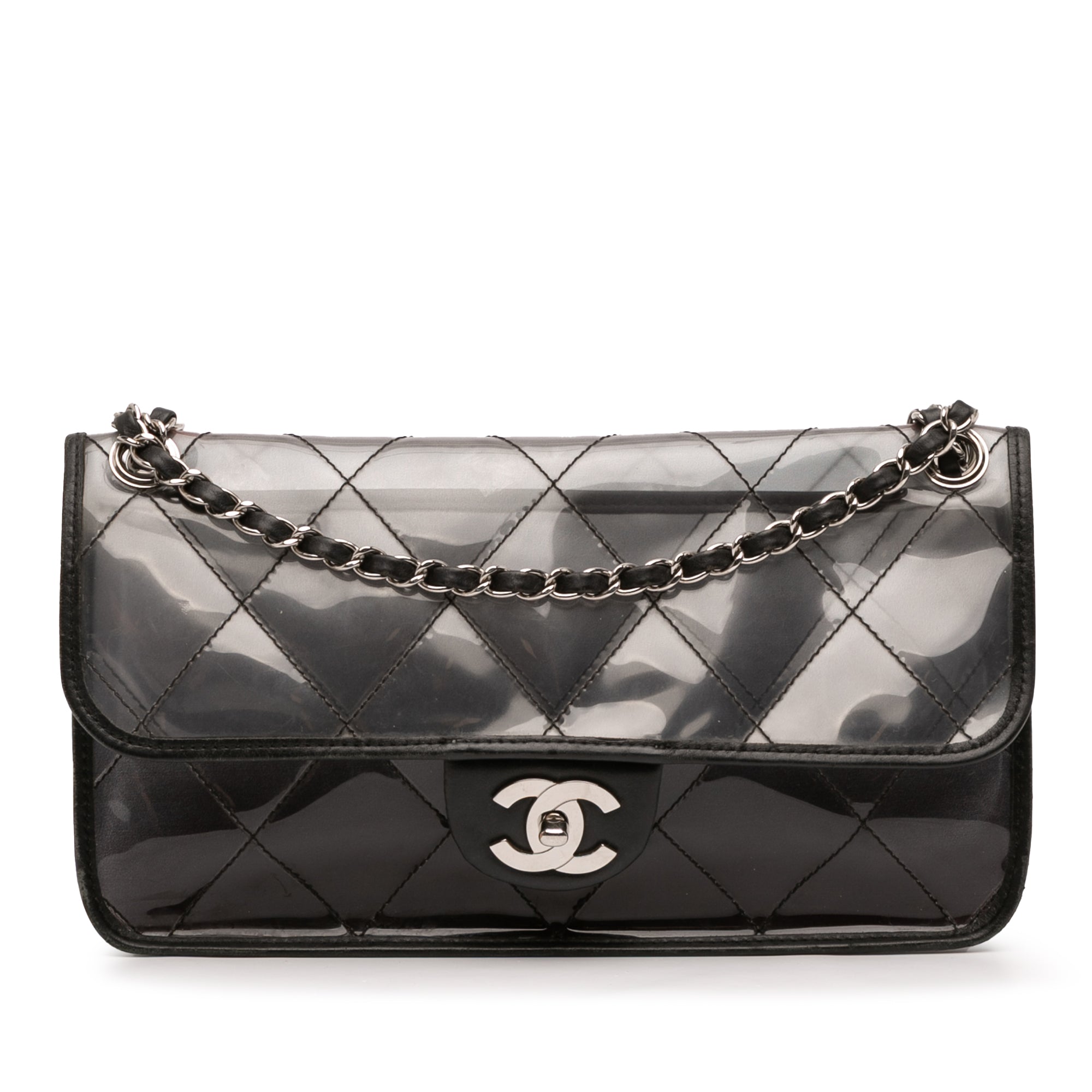 Chanel Stitched PVC and Calfskin Naked Flap - image 1