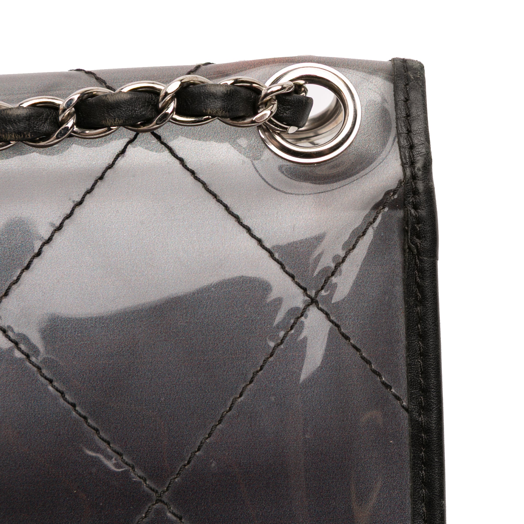 Chanel Stitched PVC and Calfskin Naked Flap - image 11