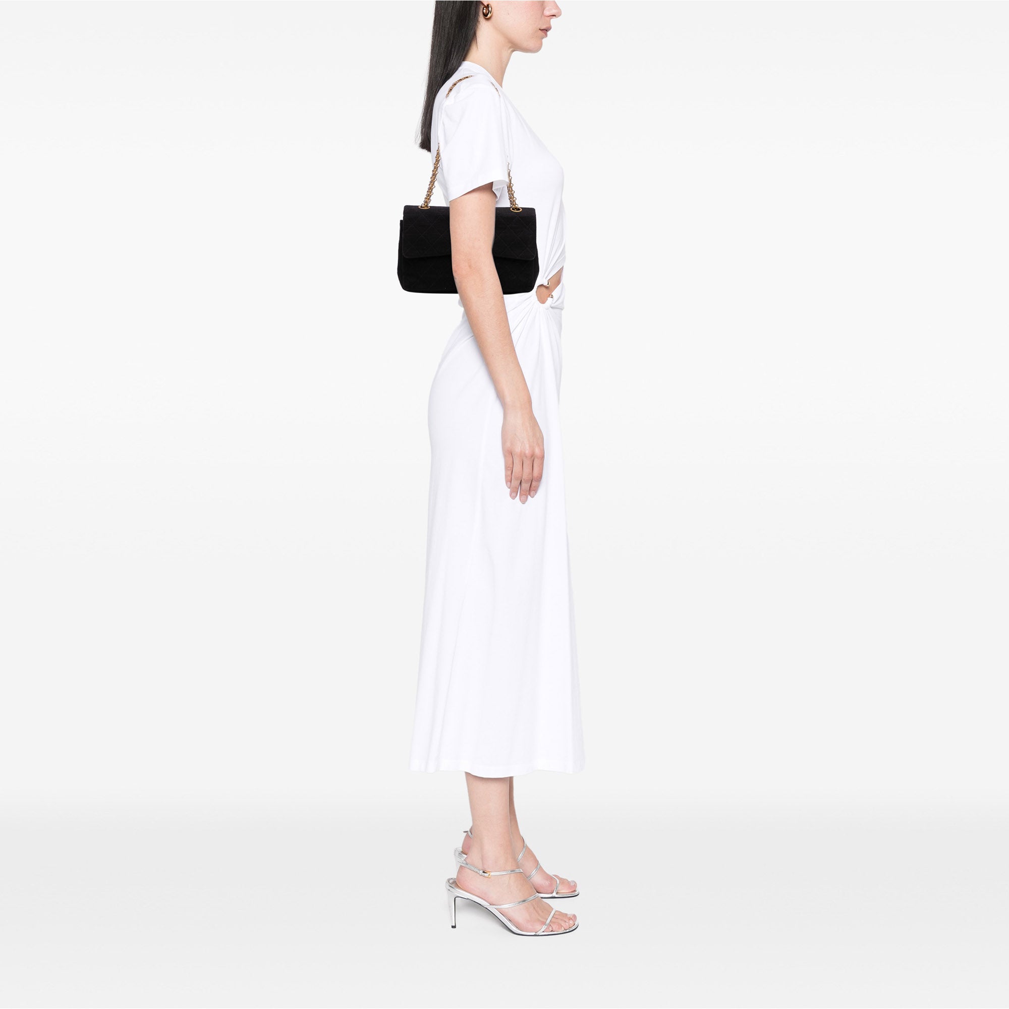 Chanel Small Classic Jersey Double Flap - image 11