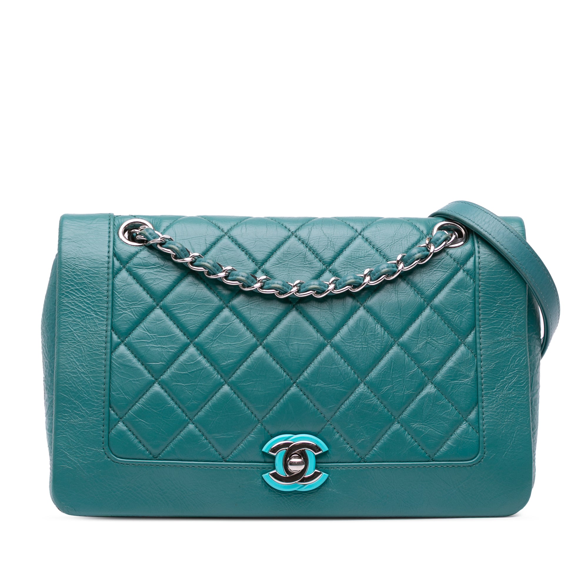 Chanel Medium Crumpled Calfskin Bi Vintage Full Flap - image 1