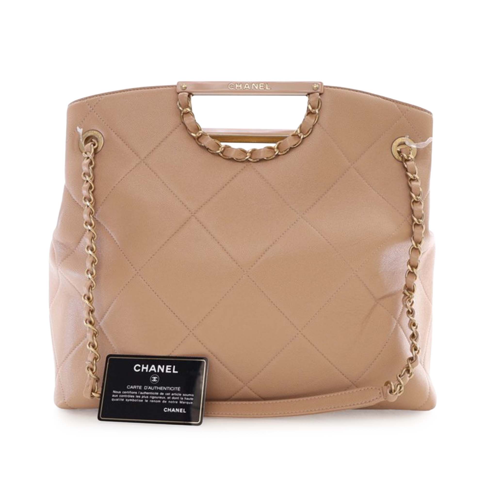 Chanel Quilted Caviar A Real Catch Shopping Tote - image 15
