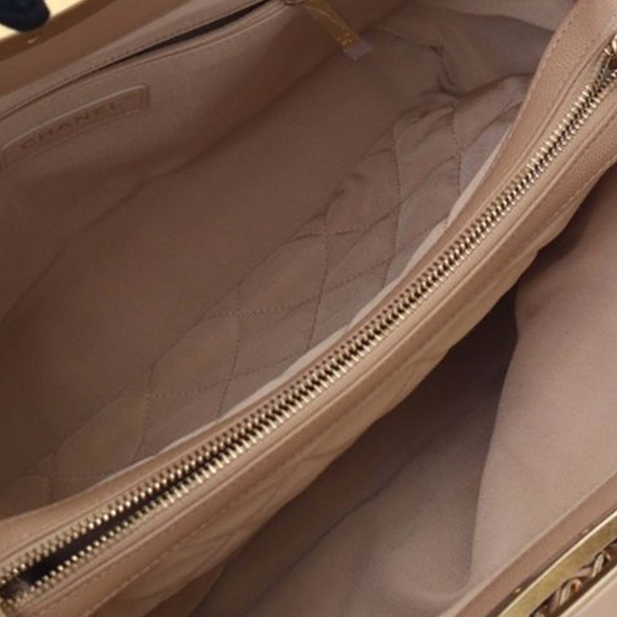 Chanel Quilted Caviar A Real Catch Shopping Tote - image 8