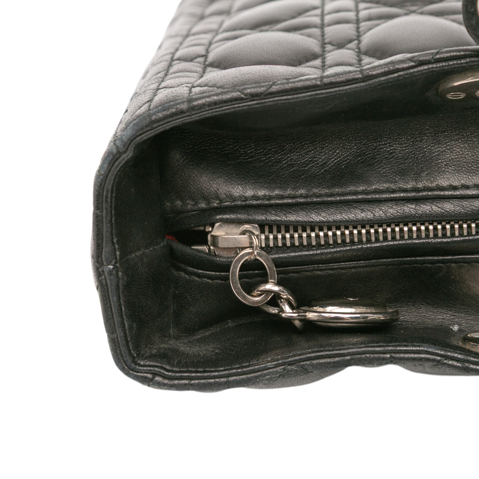 Dior Large Lambskin Cannage Lady Dior - image 8