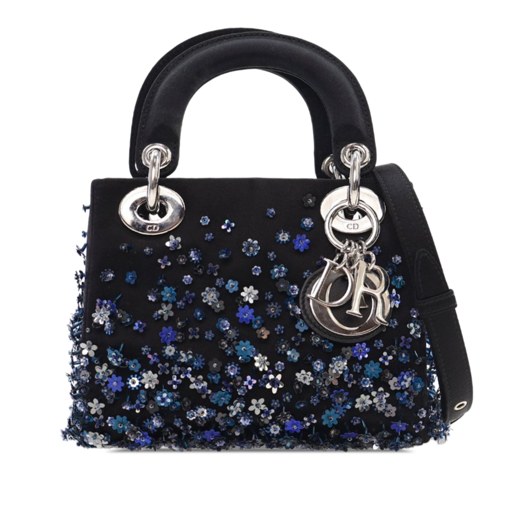 Dior Mini Embroidered and Beaded Satin Lady D Lite - image 1