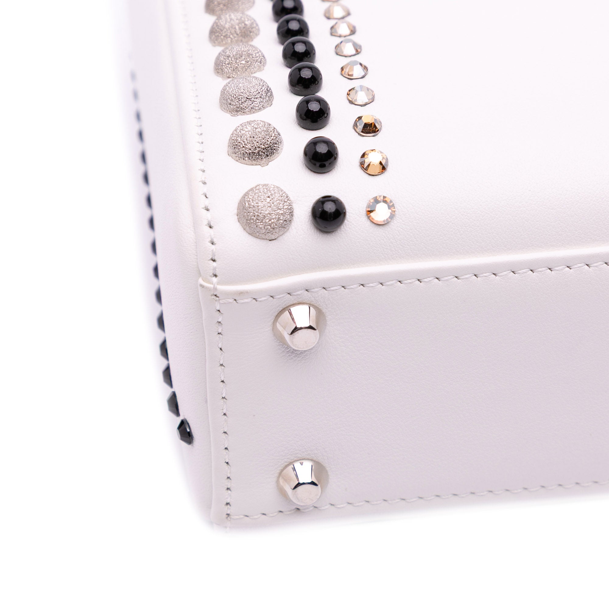 Dior Mini Lambskin Studded Crystal Pearl Lady Dior - image 10