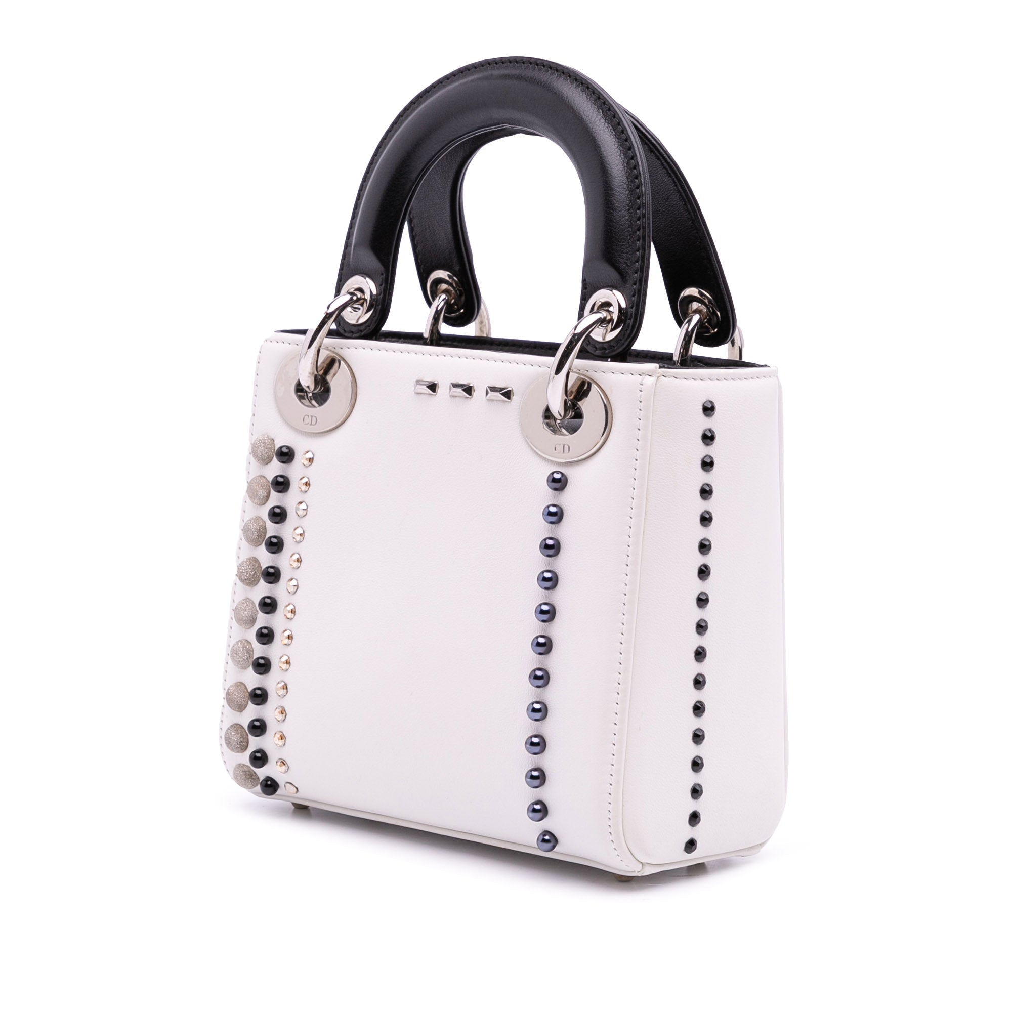 Dior Mini Lambskin Studded Crystal Pearl Lady Dior - image 2