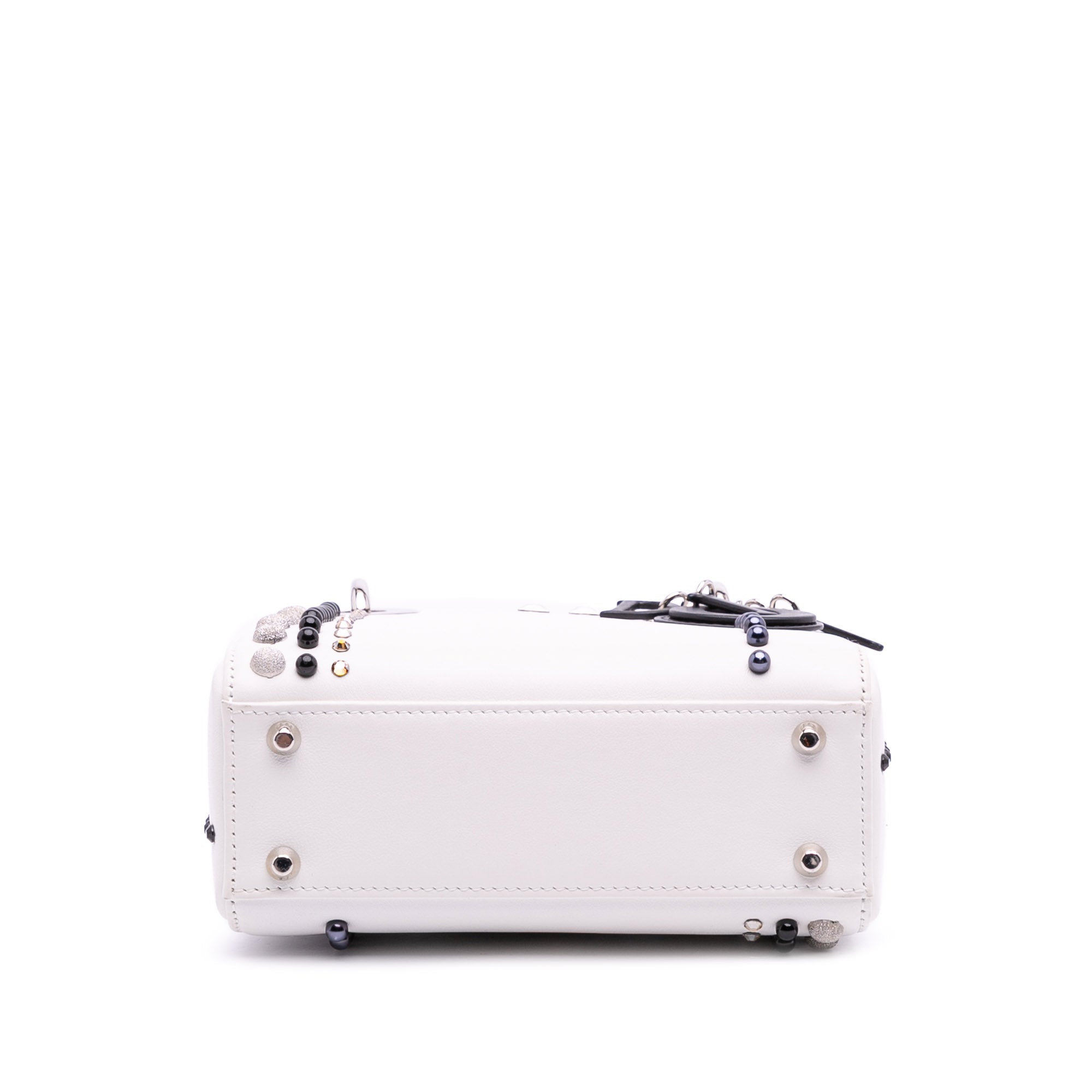 Dior Mini Lambskin Studded Crystal Pearl Lady Dior - image 3