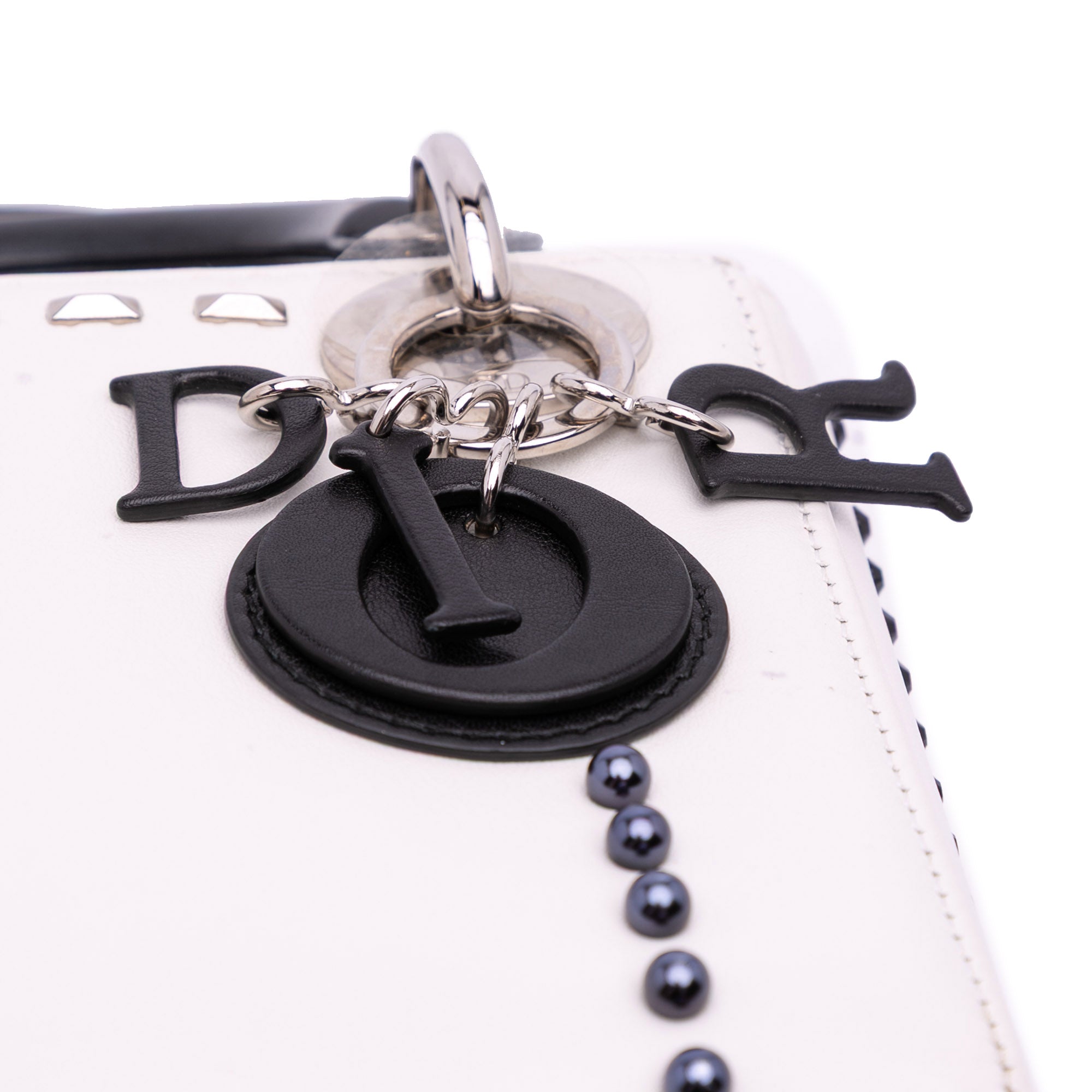 Dior Mini Lambskin Studded Crystal Pearl Lady Dior - image 8
