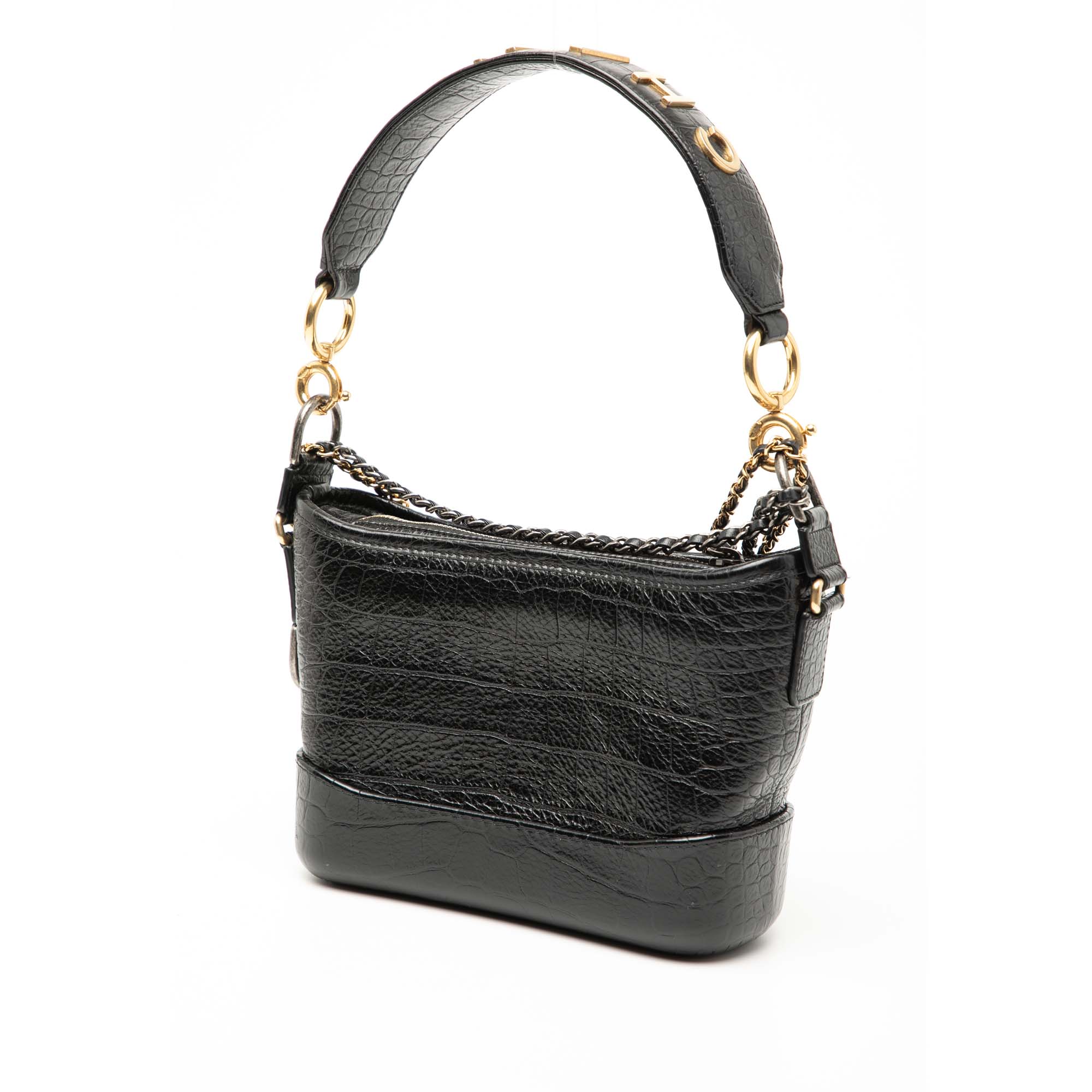 Chanel Small Croc Embossed Calfskin Gabrielle Hobo - image 2