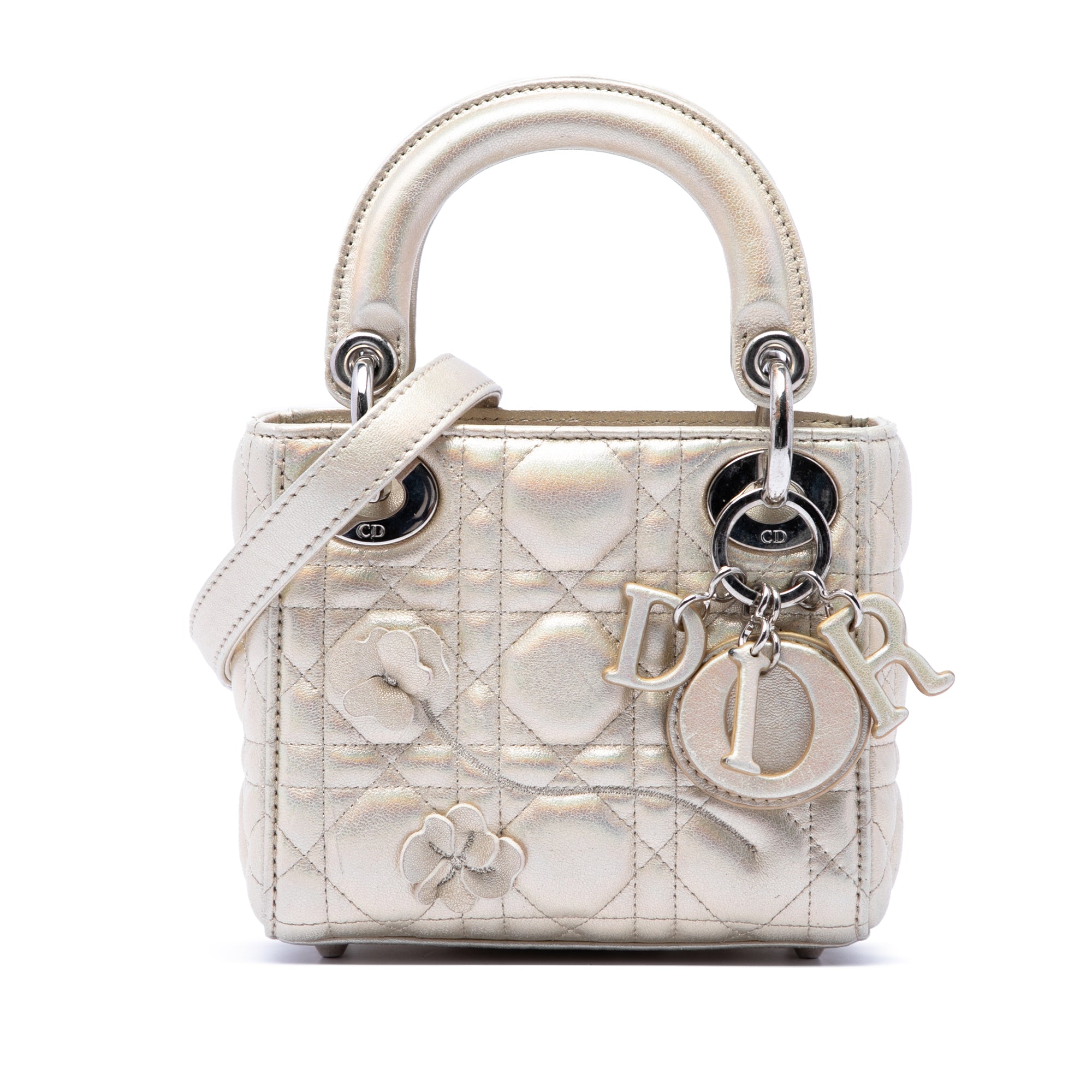 Dior Micro Metallic Crinkled Calfskin Lucky Dior Cannage Lady Dior - image 1