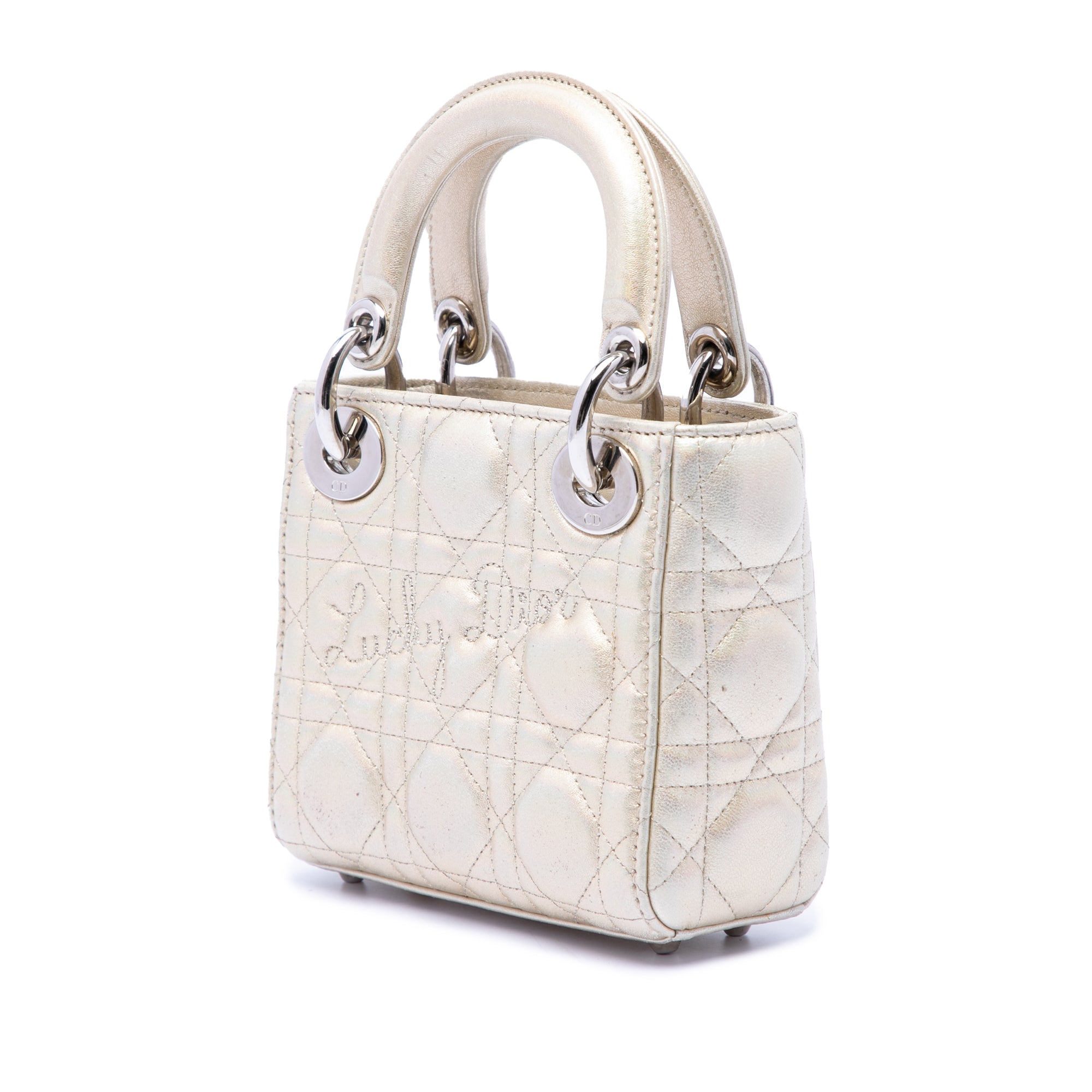 Dior Micro Metallic Crinkled Calfskin Lucky Dior Cannage Lady Dior - image 2