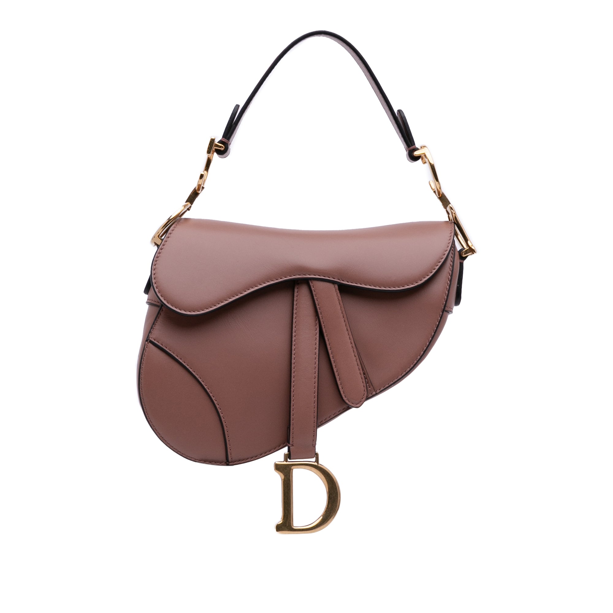 Dior Mini Leather Saddle Bag - image 1