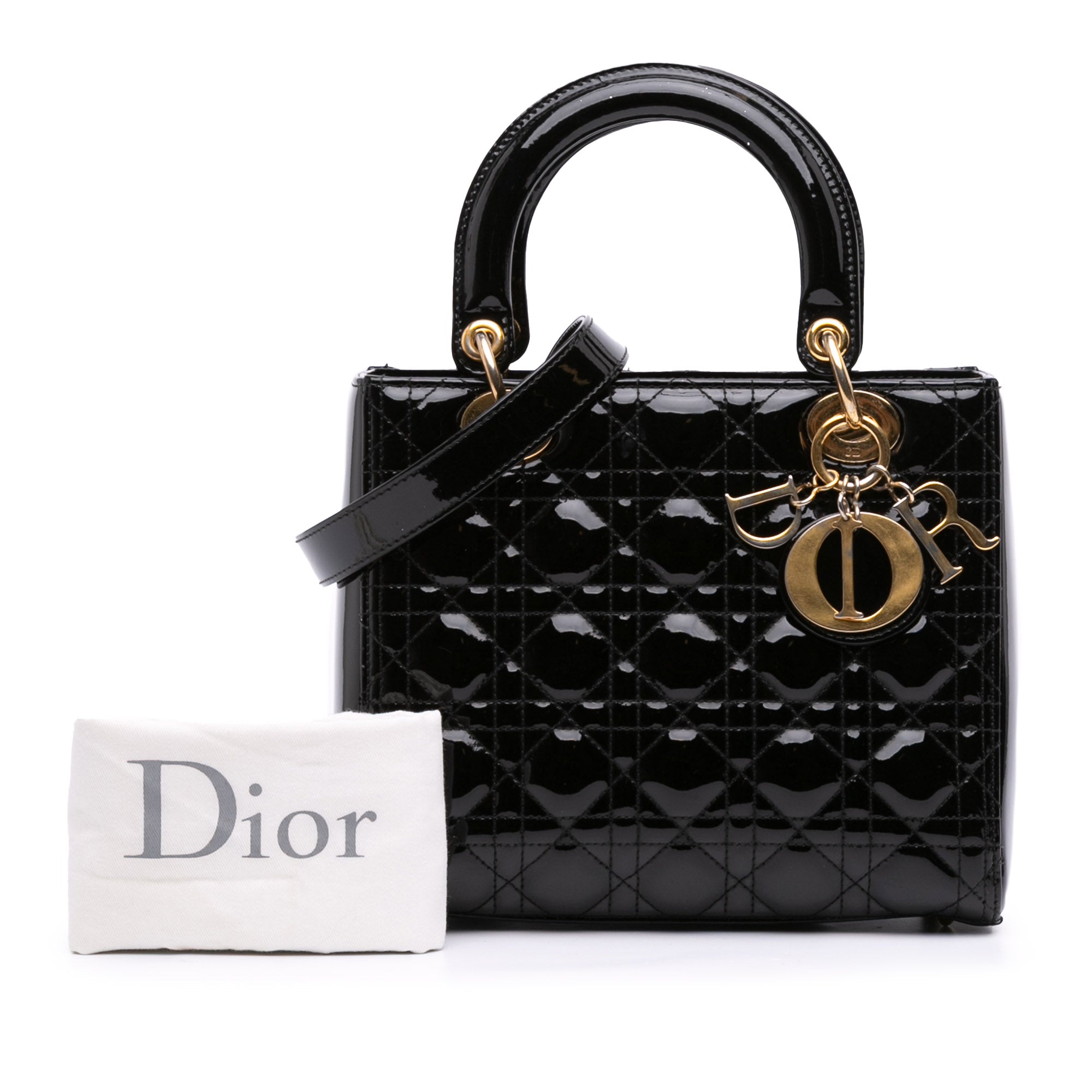Dior Medium Patent Cannage Lady Dior - image 13