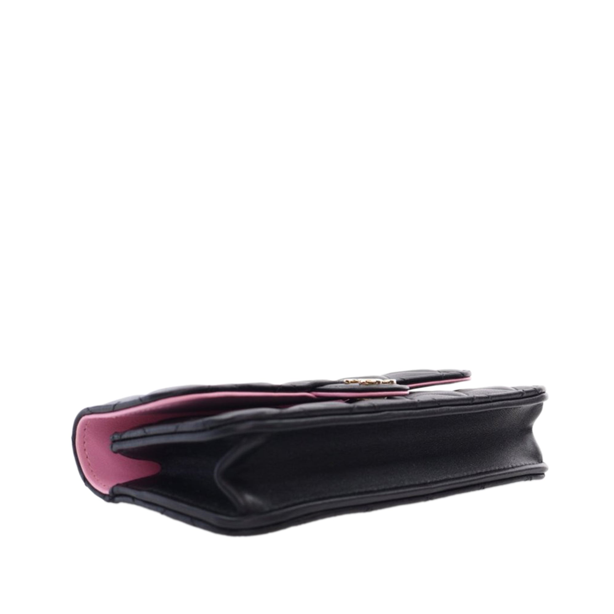 Chanel Bicolor Quilted Lambskin Top Handle Phone Holder with Chain - image 13