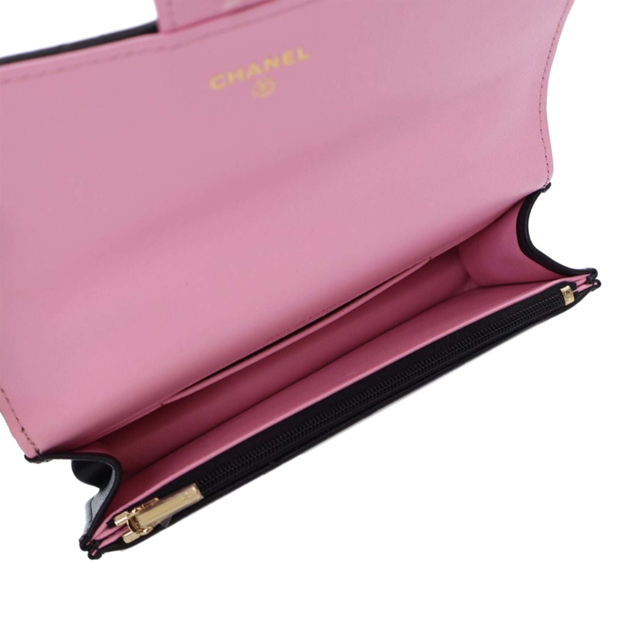 Chanel Bicolor Quilted Lambskin Top Handle Phone Holder with Chain - image 5