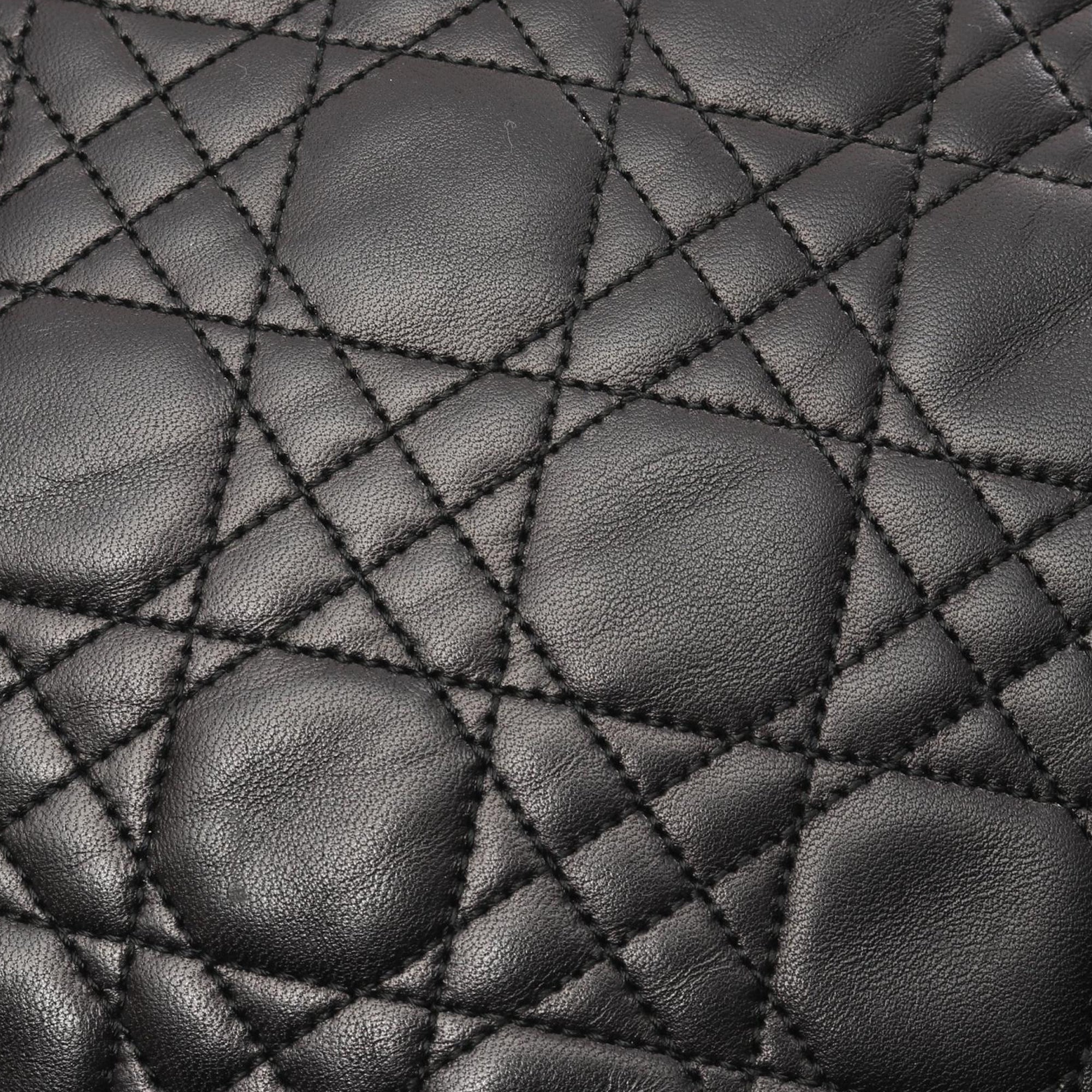 Dior Dior Ladies Christian Dior Large Cannage Handbag leather Black Used Women - image 8