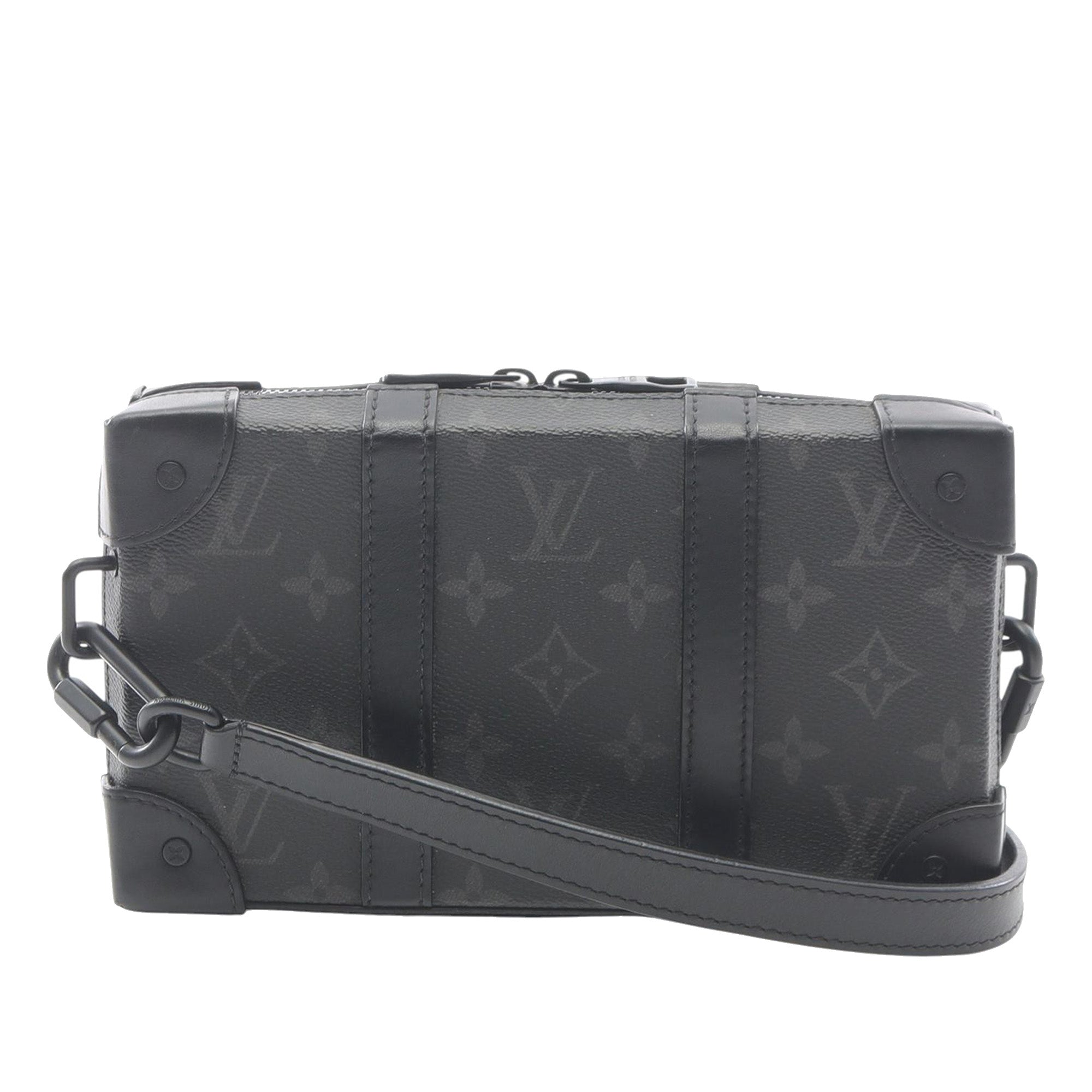 Louis Vuitton LOUIS VUITTON Soft Trunk Wallet Monogram Eclipse Shoulder Bag M69838 PVC coated canvas leather Black Used mens - image 1