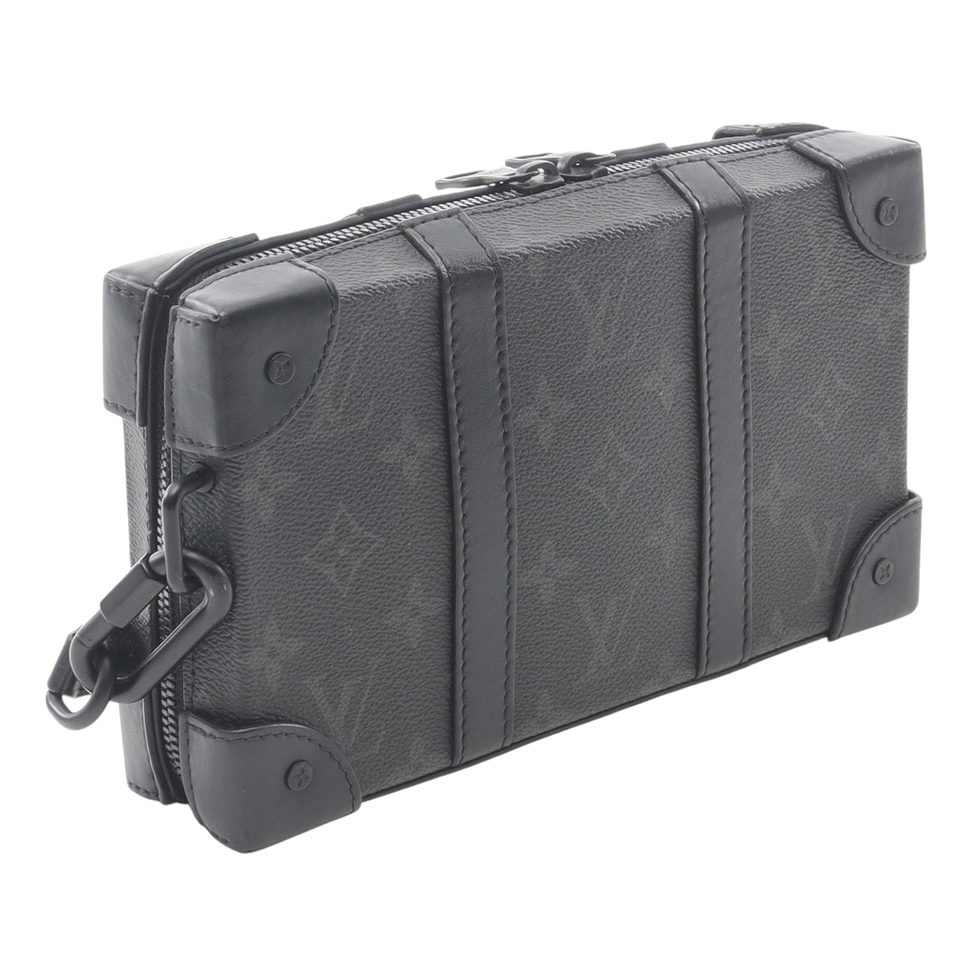 Louis Vuitton LOUIS VUITTON Soft Trunk Wallet Monogram Eclipse Shoulder Bag M69838 PVC coated canvas leather Black Used mens - image 2
