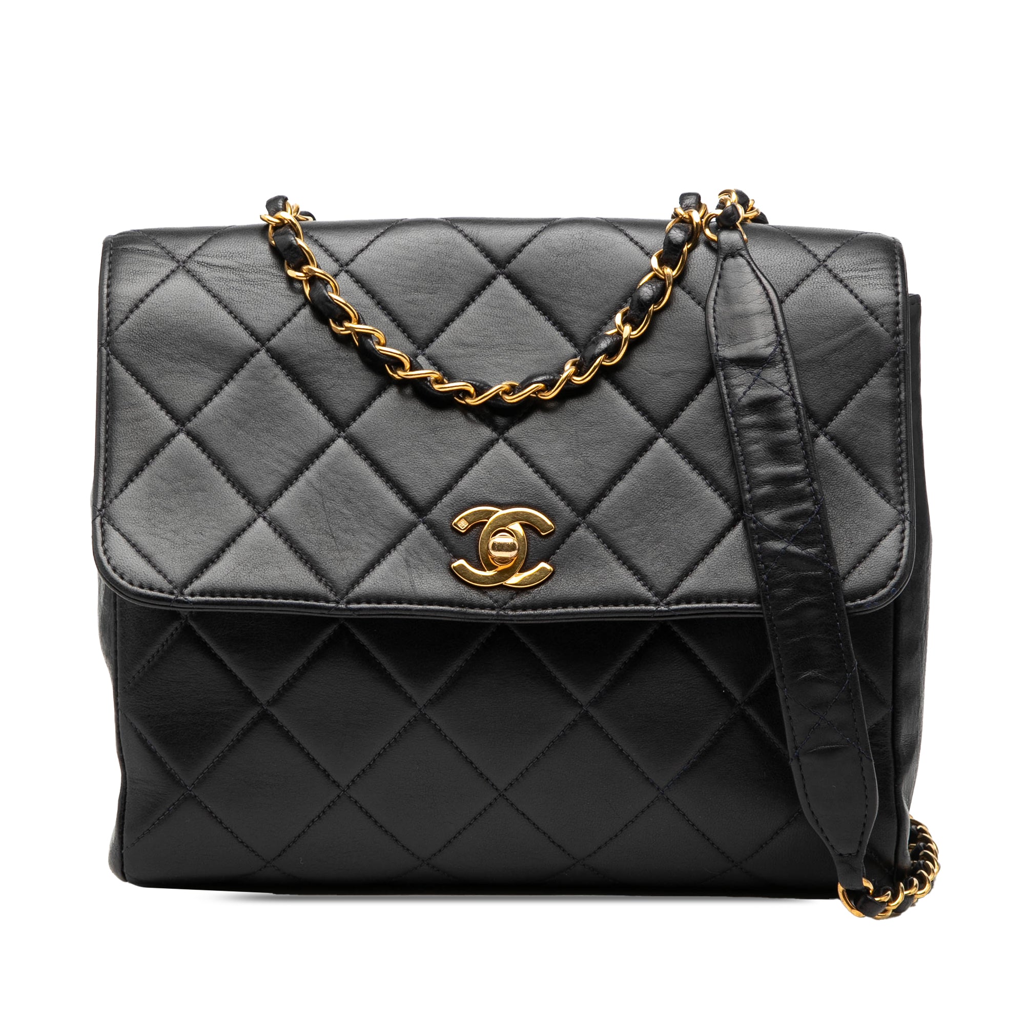Chanel CC Quilted Lambskin Single Flap - image 1