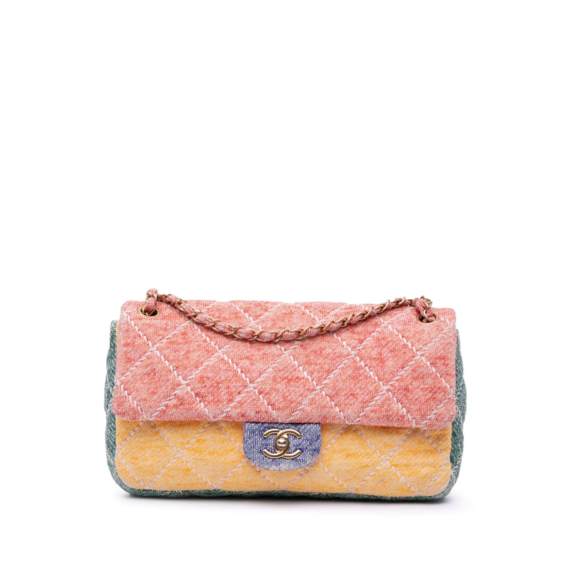 Chanel Jumbo Multicolor Quilted Jersey Ultimate Stitch Flap - image 1