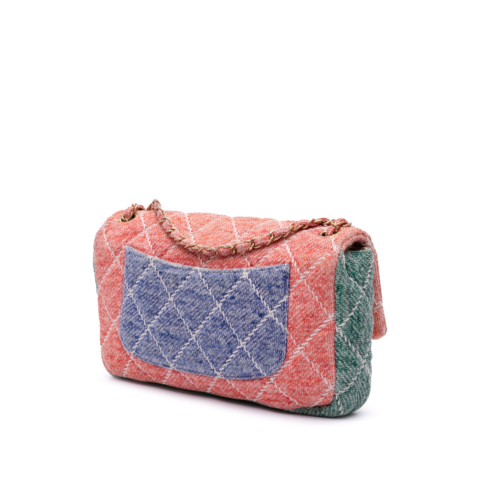 Chanel Jumbo Multicolor Quilted Jersey Ultimate Stitch Flap - image 2