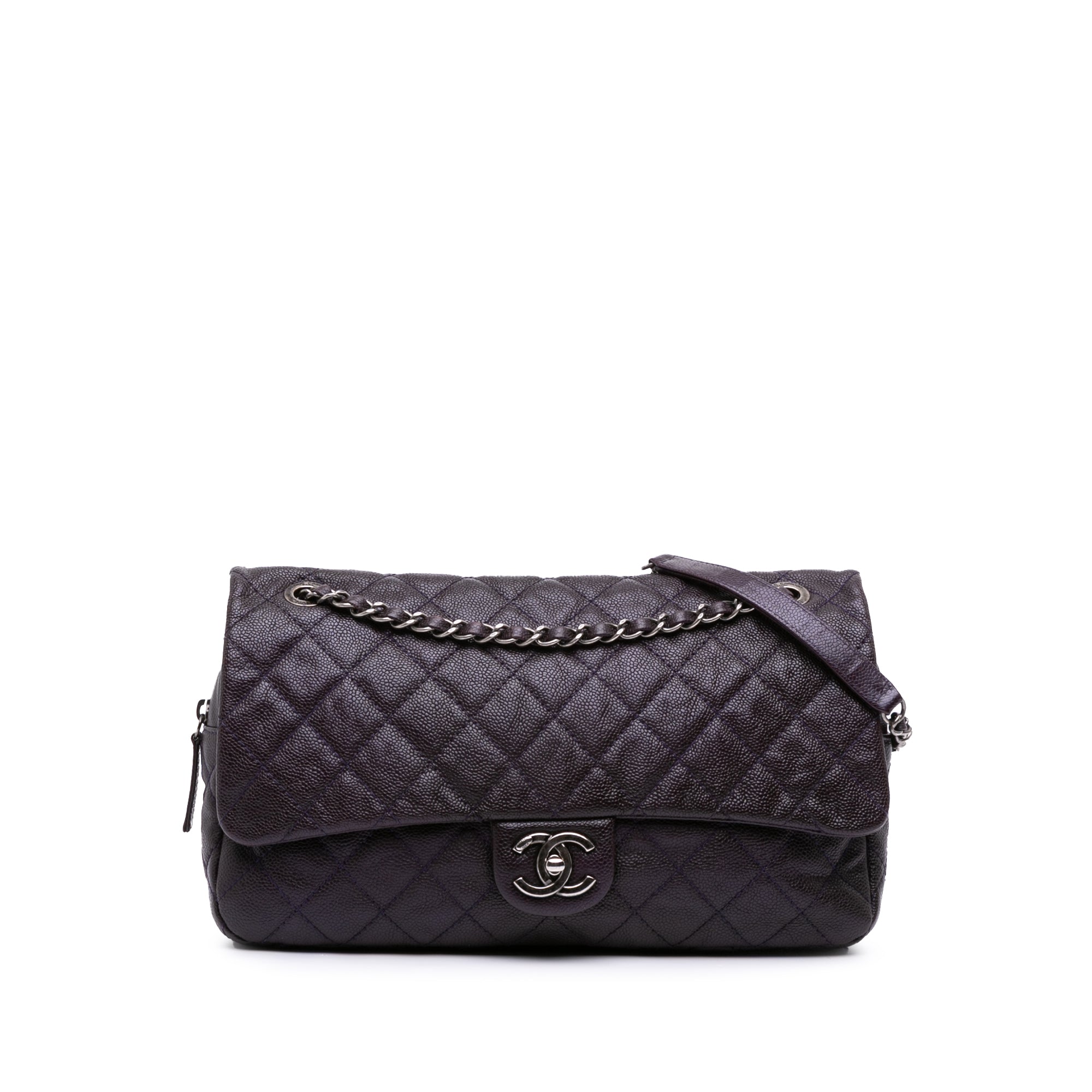 Chanel Jumbo Quilted Caviar Easy Flap - image 1