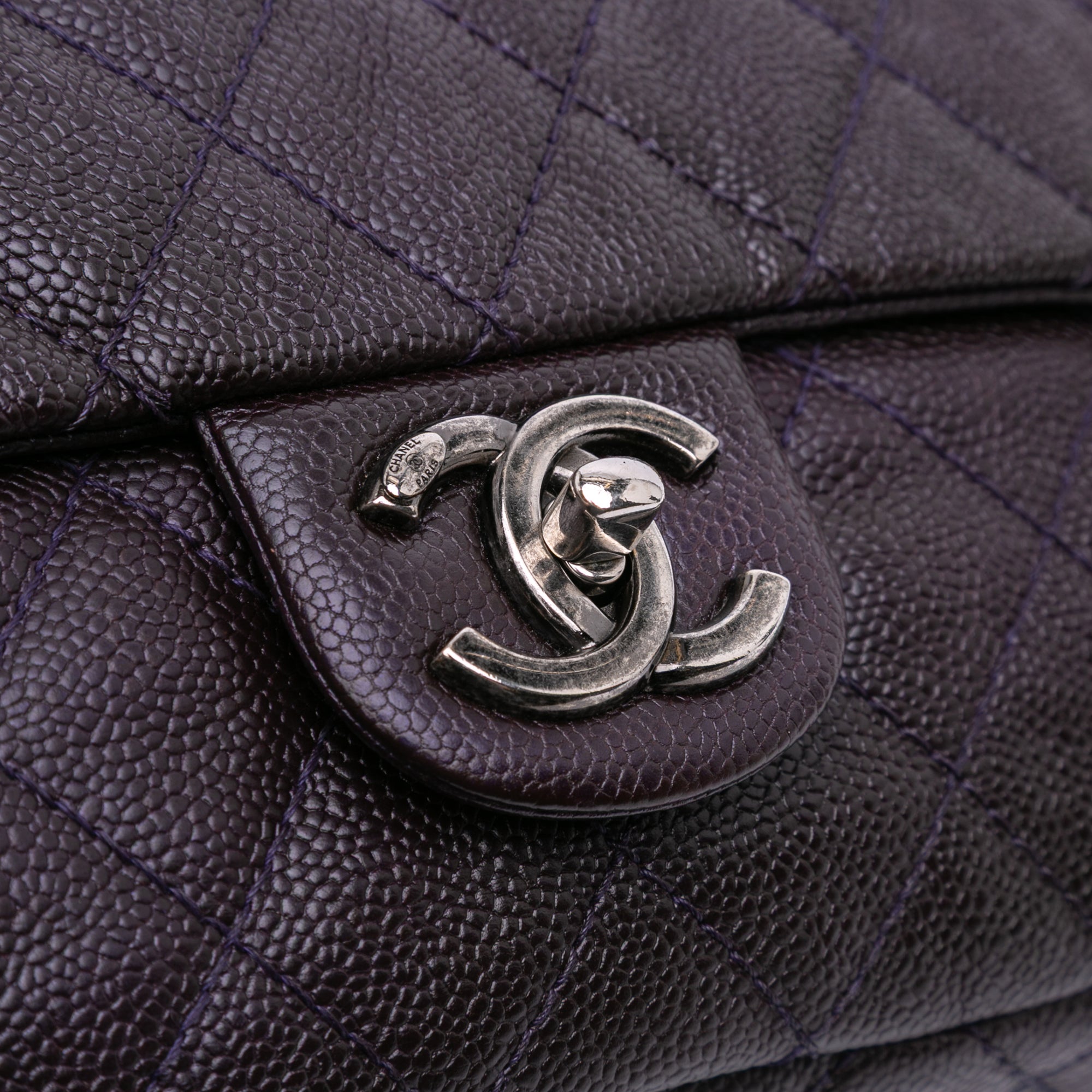 Chanel Jumbo Quilted Caviar Easy Flap - image 8