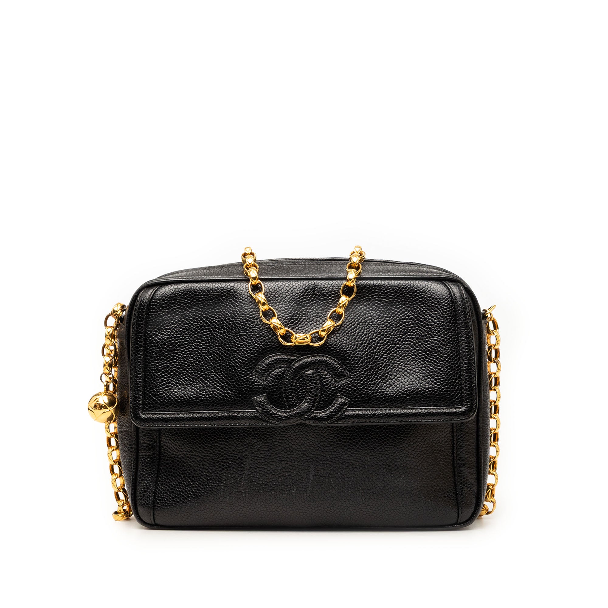 Chanel CC Caviar Front Pocket Bijoux Chain Camera Bag - image 1
