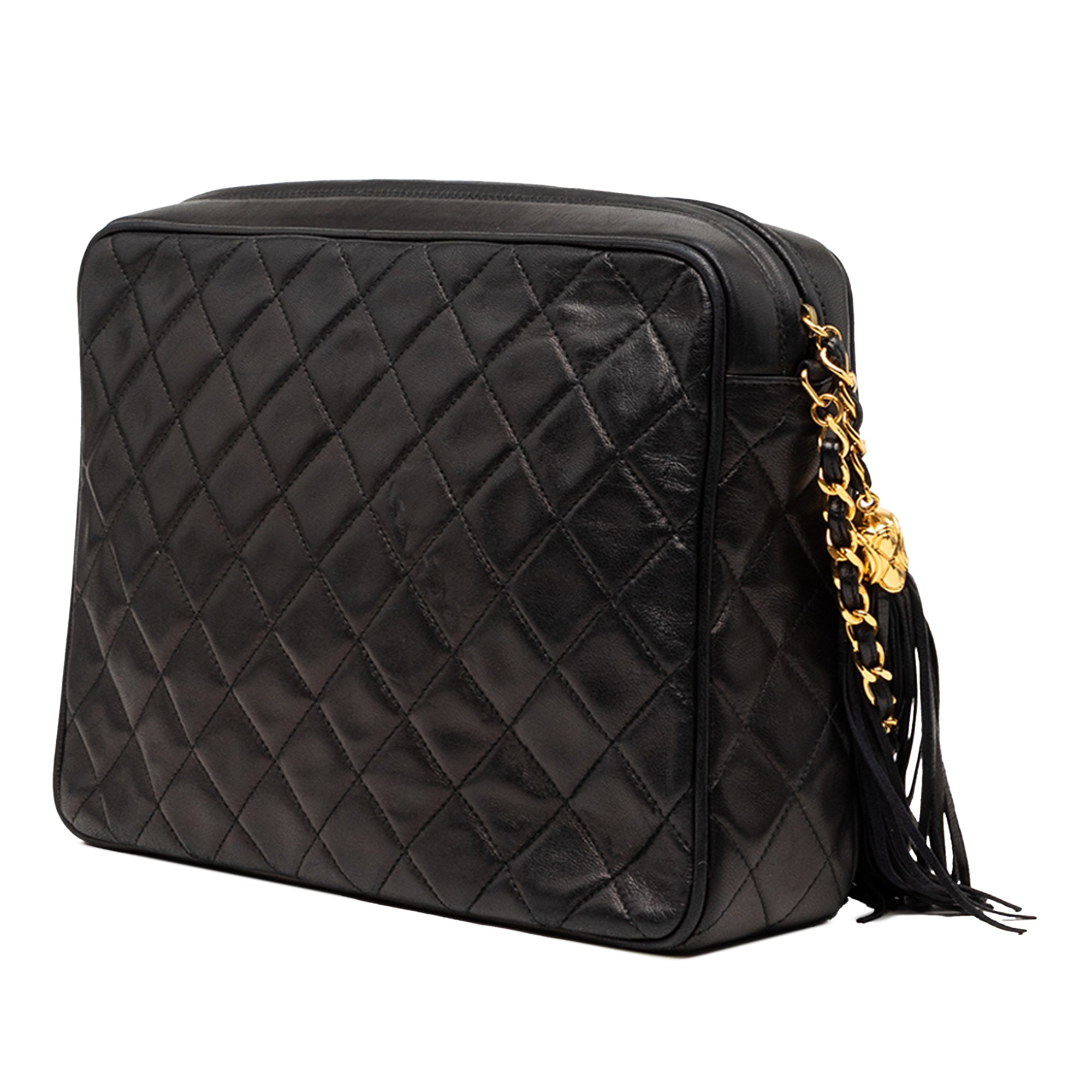 Chanel Medium CC Quilted Lambskin Tassel Camera Bag - image 2
