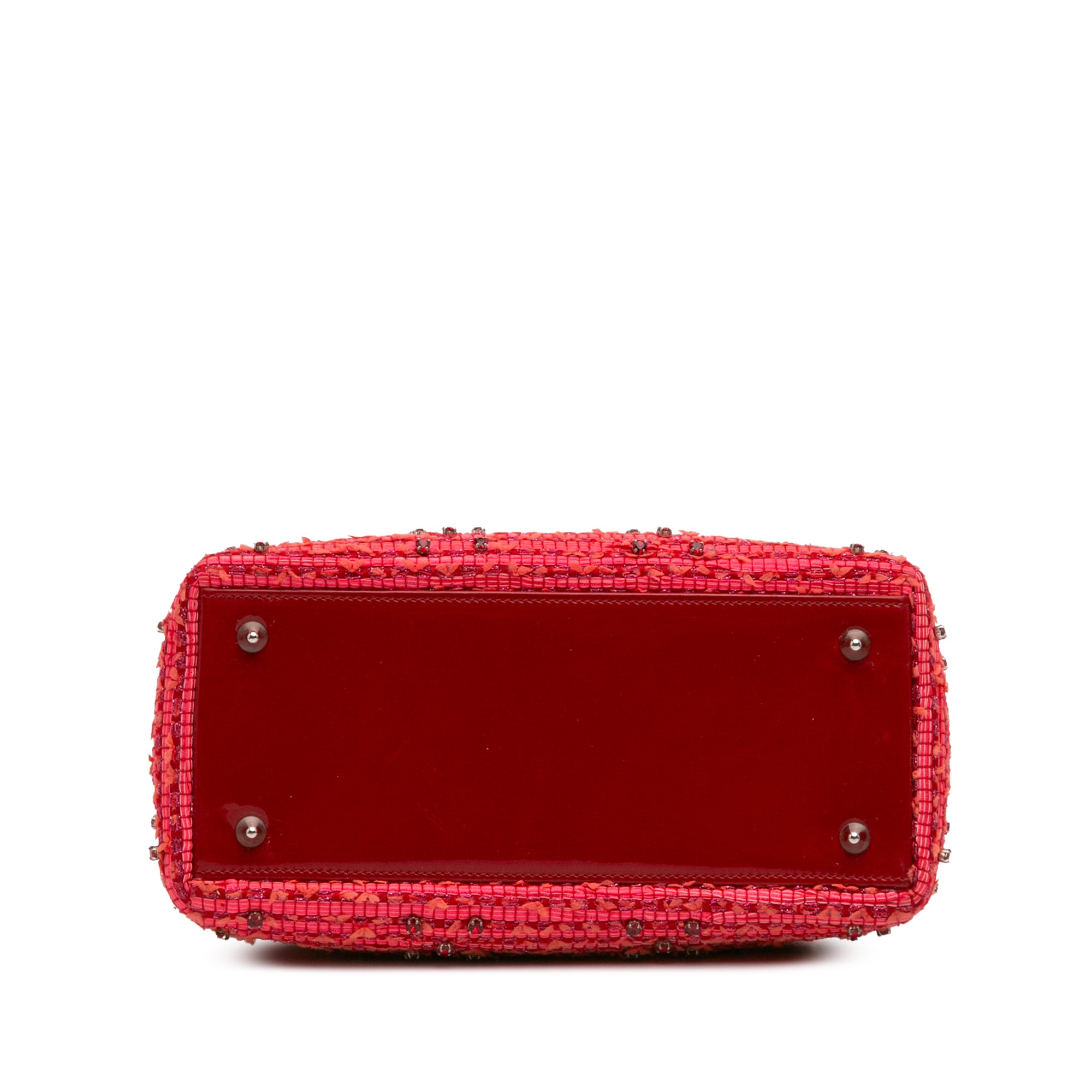 Dior Medium Tweed Fringe Rhinestone Lady Dior - image 3