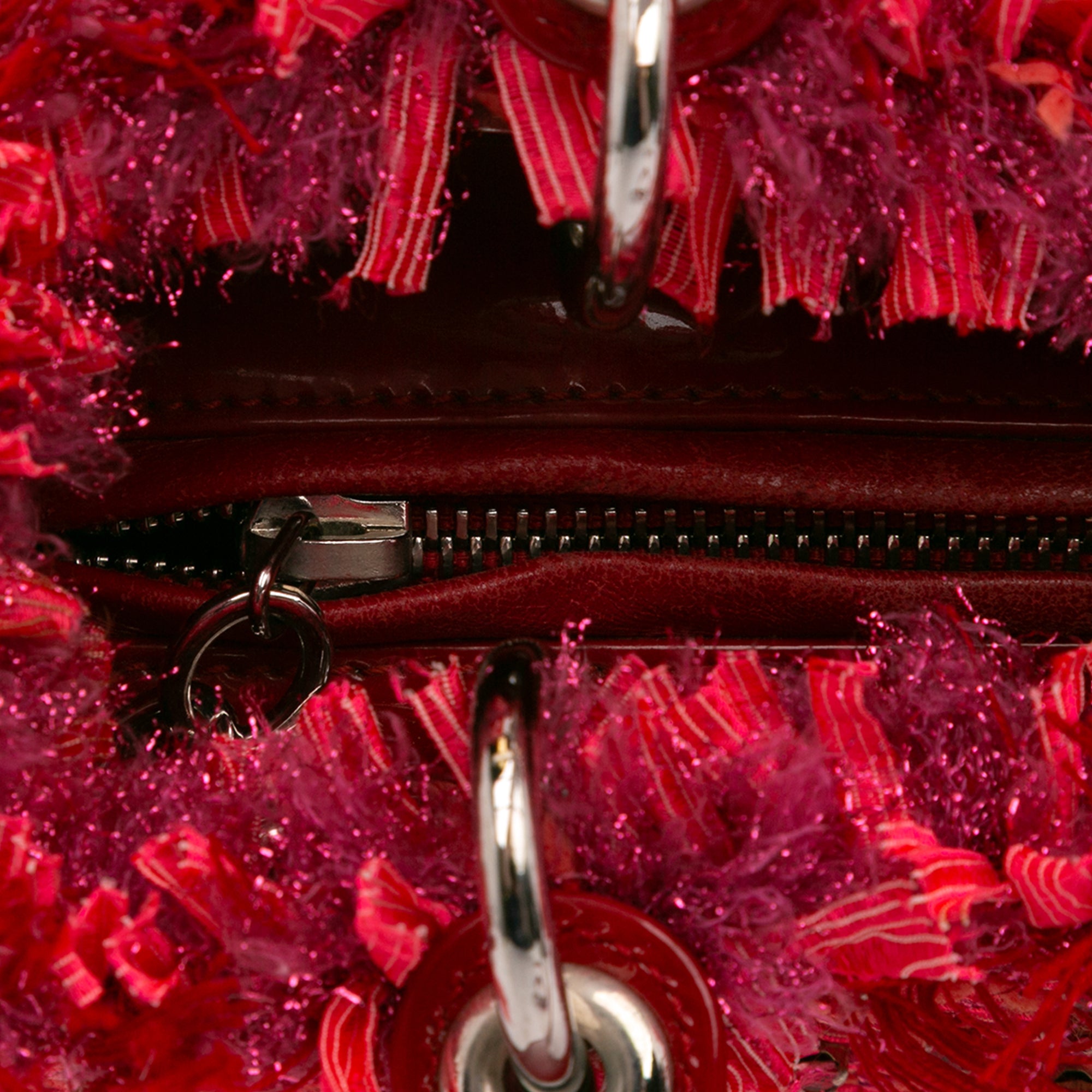 Dior Medium Tweed Fringe Rhinestone Lady Dior - image 7