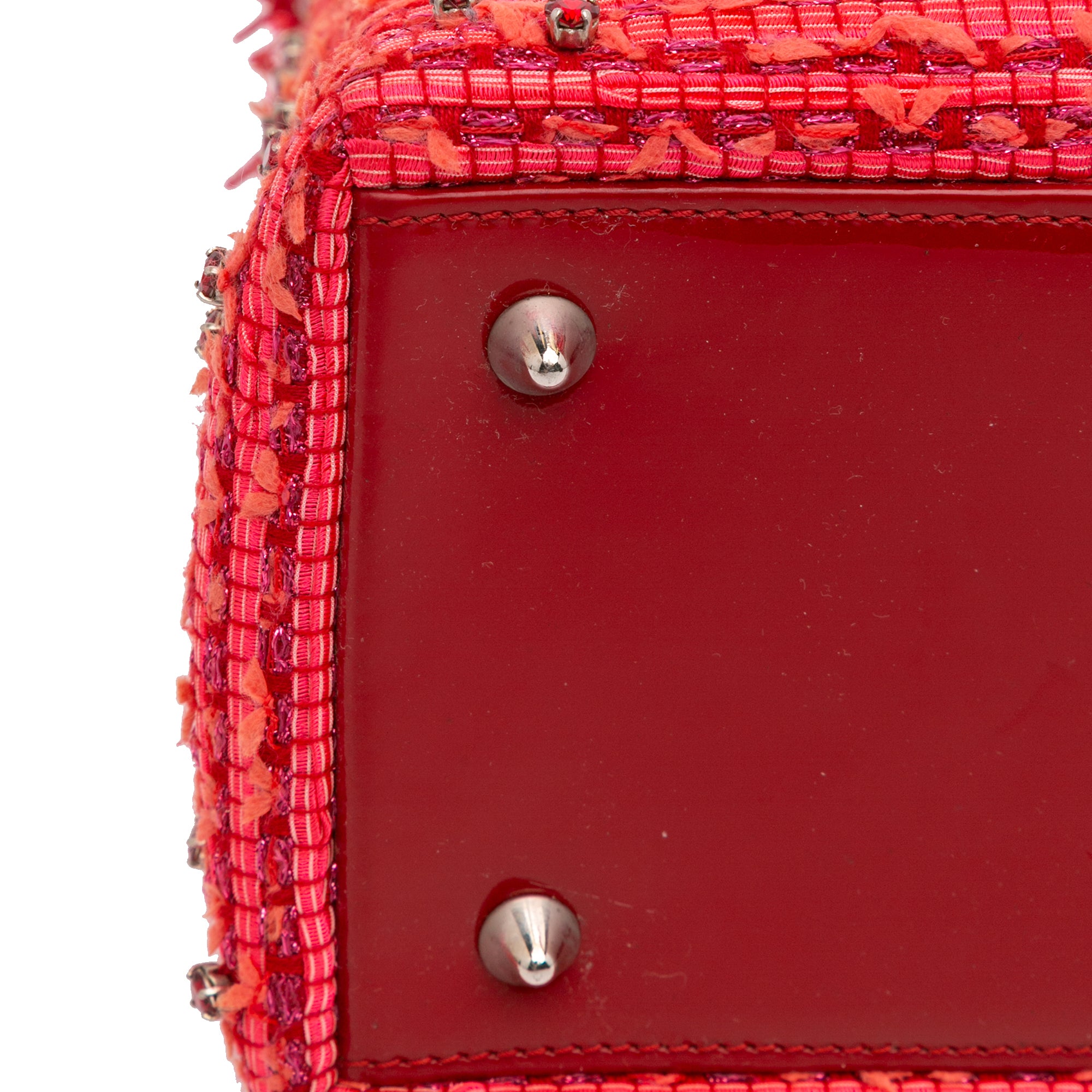 Dior Medium Tweed Fringe Rhinestone Lady Dior - image 9