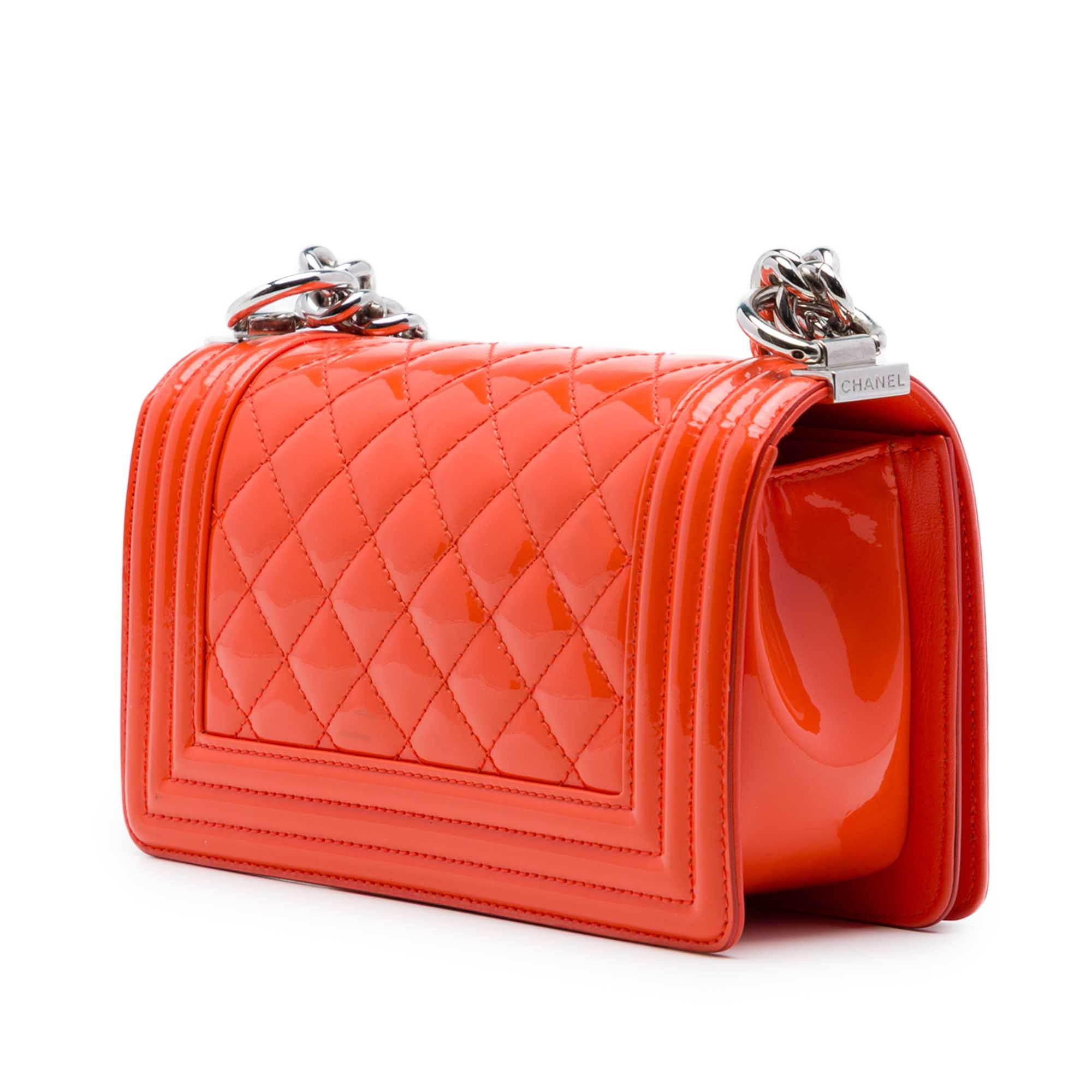 Chanel Small Quilted Patent and Acrylic Boy Flap - image 2
