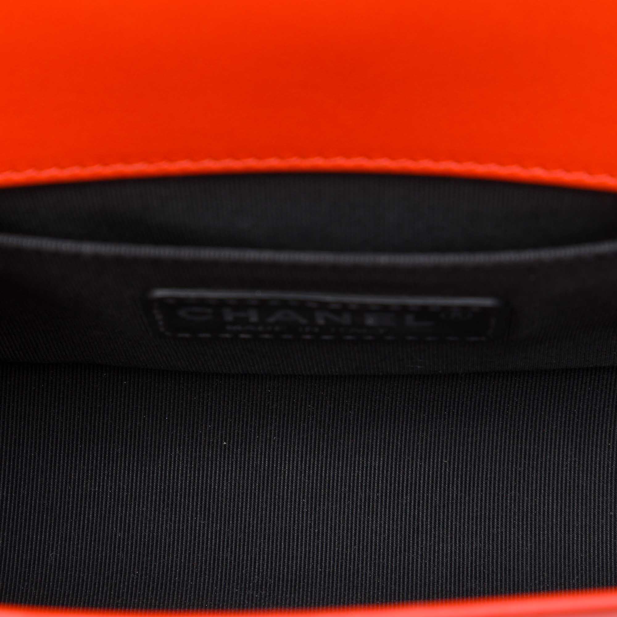 Chanel Small Quilted Patent and Acrylic Boy Flap - image 4