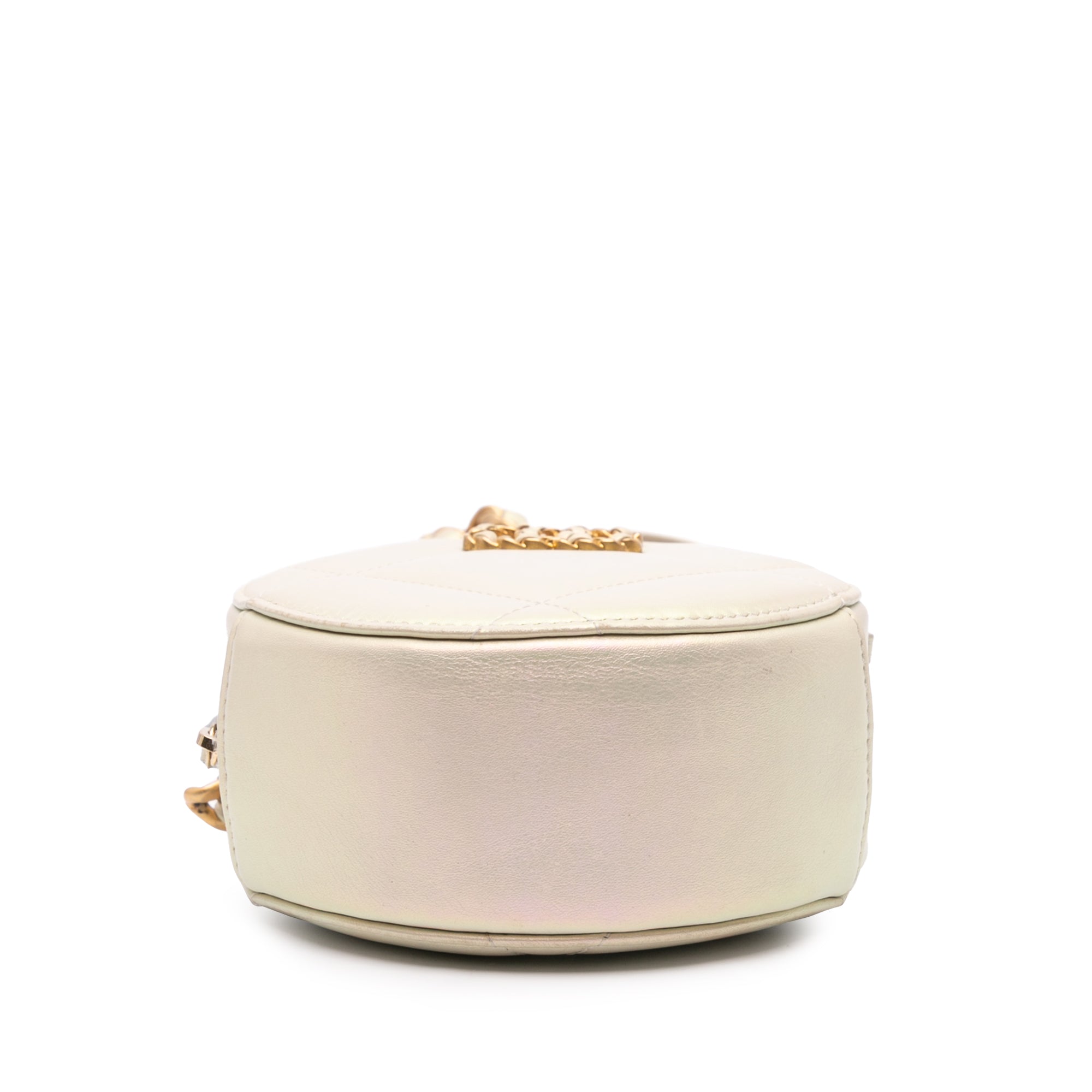 Chanel Quilted Goatskin 19 Round Clutch With Chain - image 3