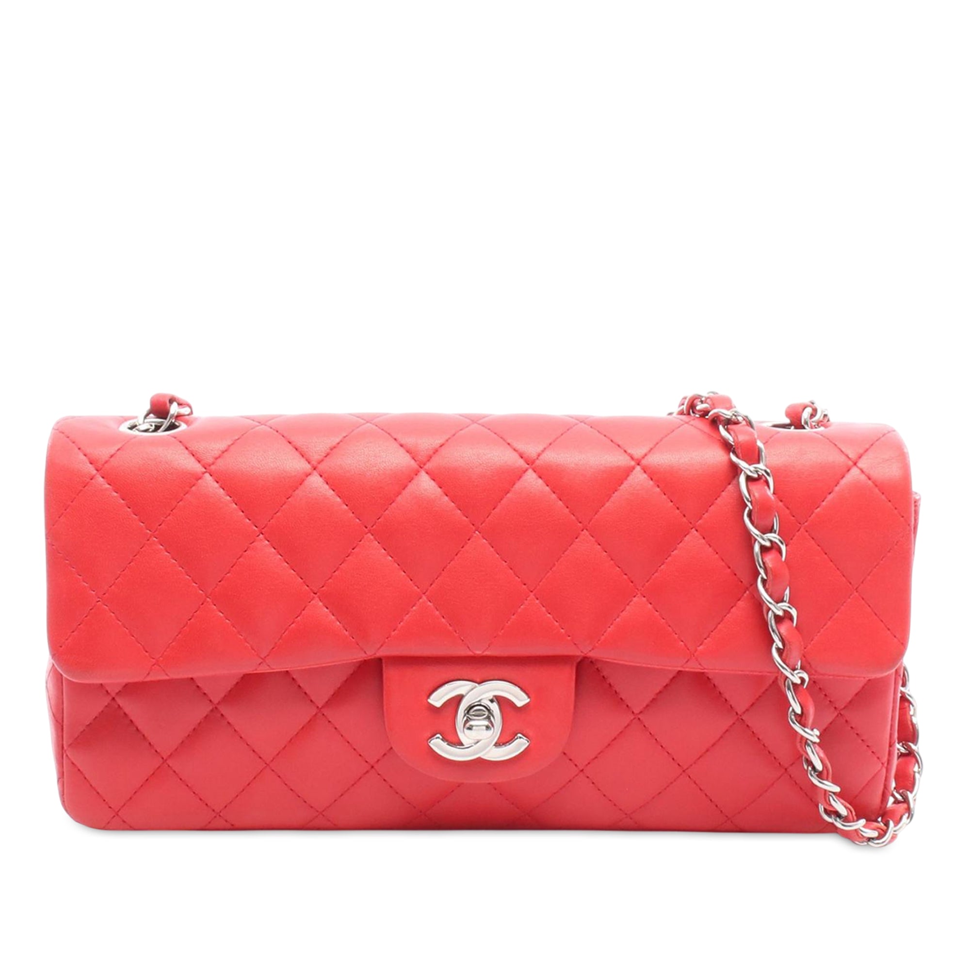 Chanel CC Quilted Lambskin East West Single Flap - image 1